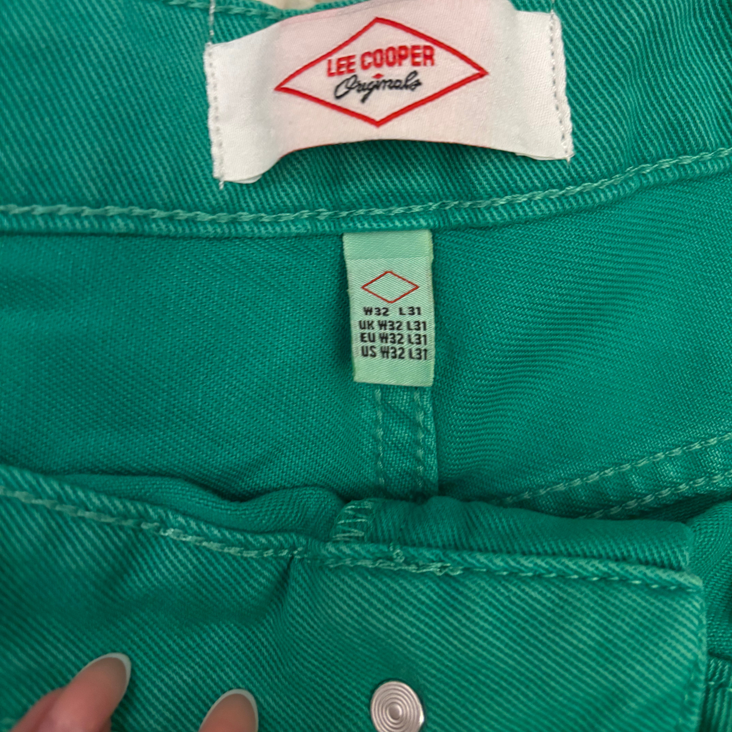 Lee Cooper Green Wide Leg Jeans