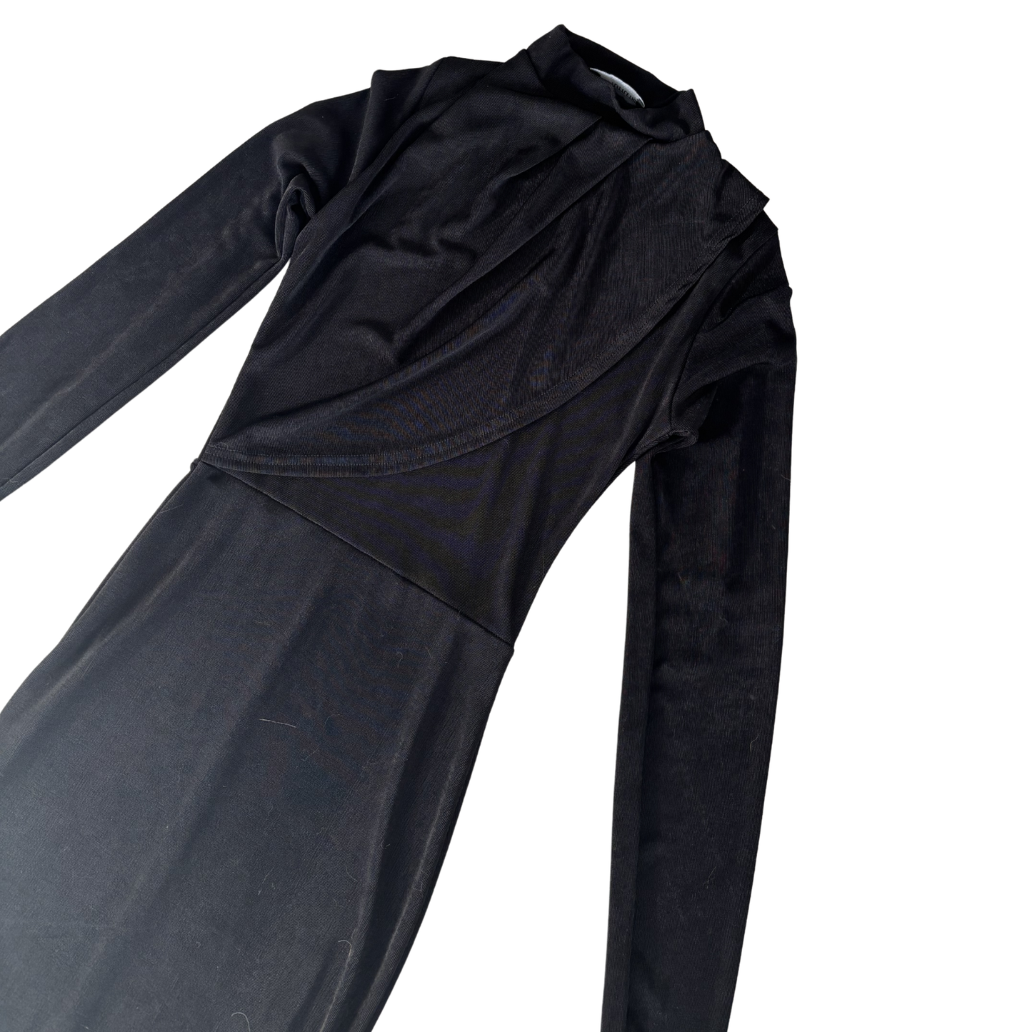 PLT Black Long Sleeve Midi Dress