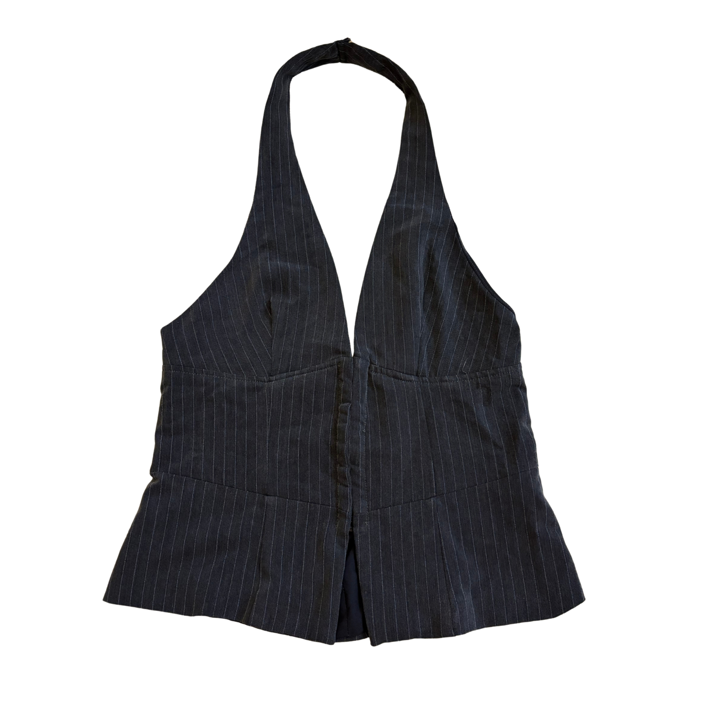 Grey Pinstripe Corset Top