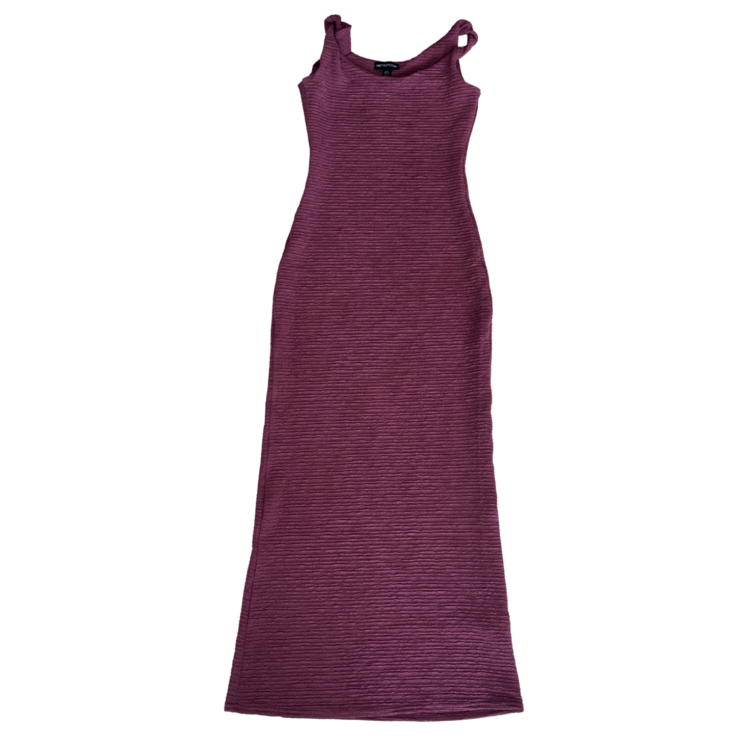 PLT Maroon Crinkle Maxi Dress