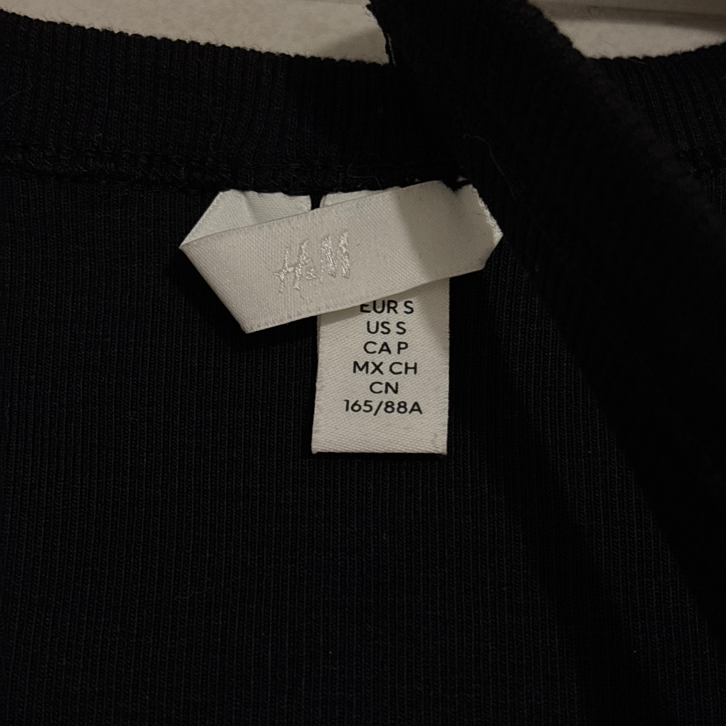 H&M Black Ribbed Tank Top