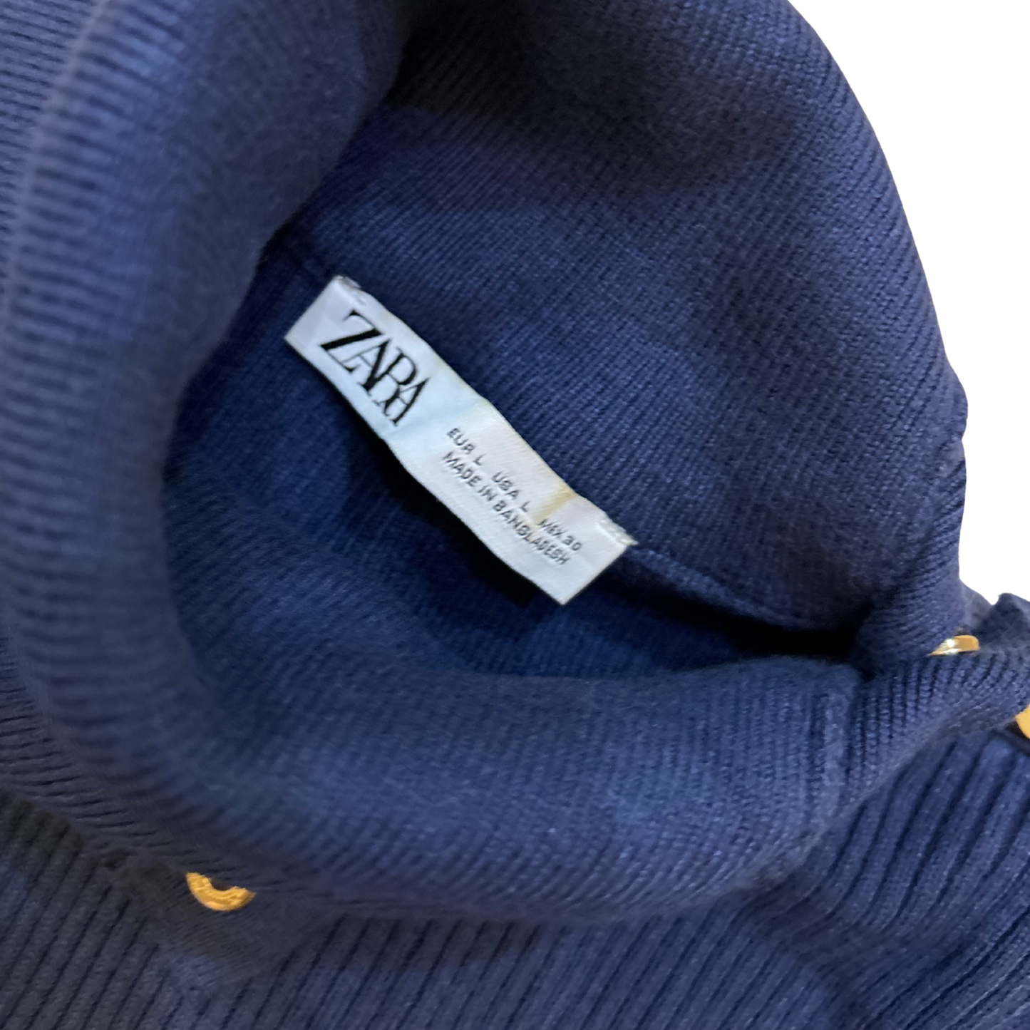 Zara Navy Knitted Maxi Dress