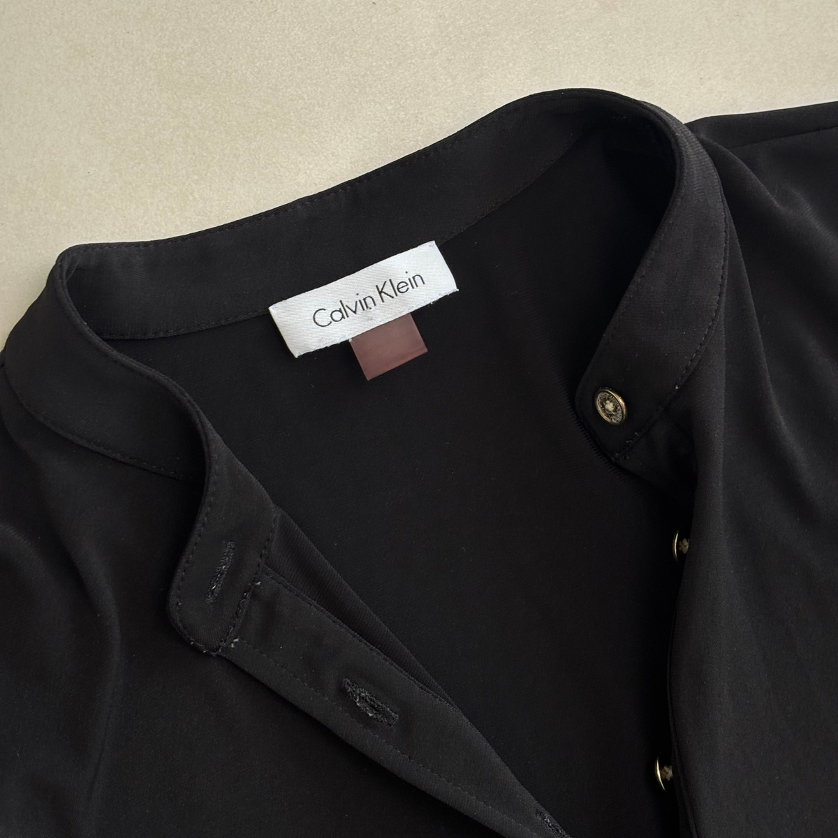 Calvin Klein Black Sheer Shirt Dress