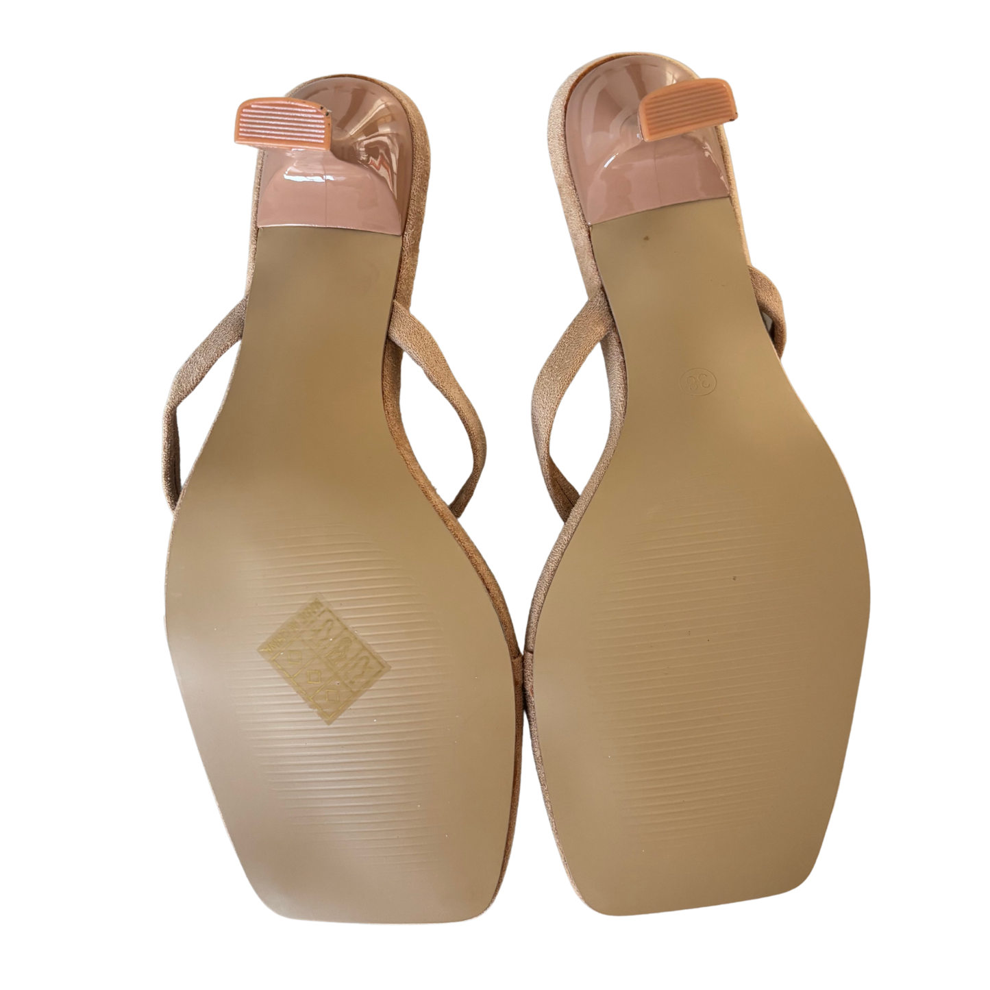 Musera Nude Suede Kitten Heels