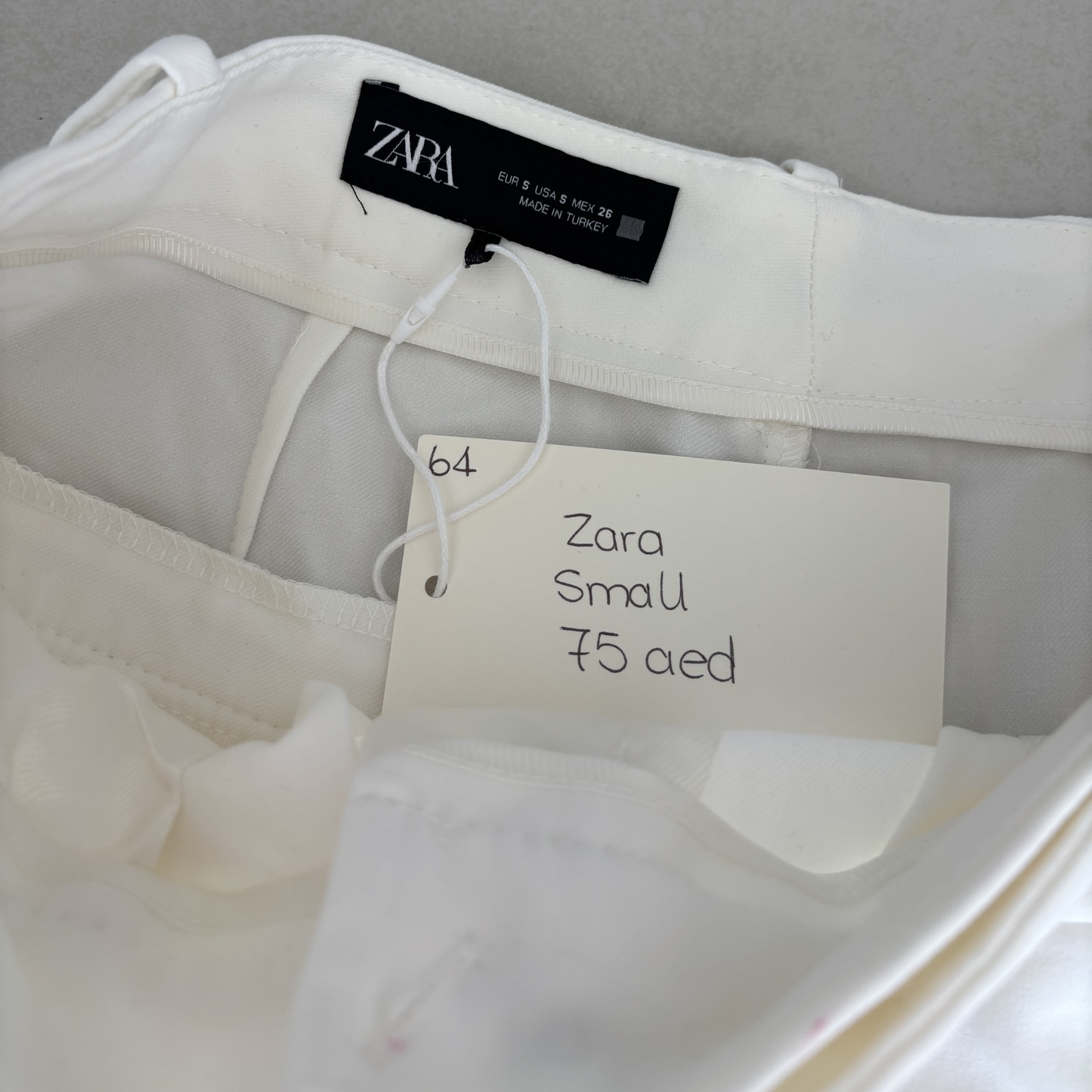 Zara White White Leg Trousers