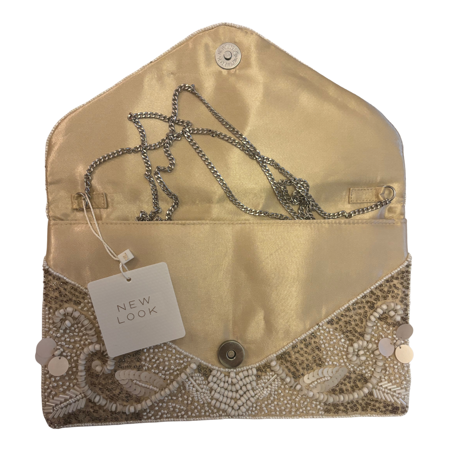 New Look Beaded Floral Clutch