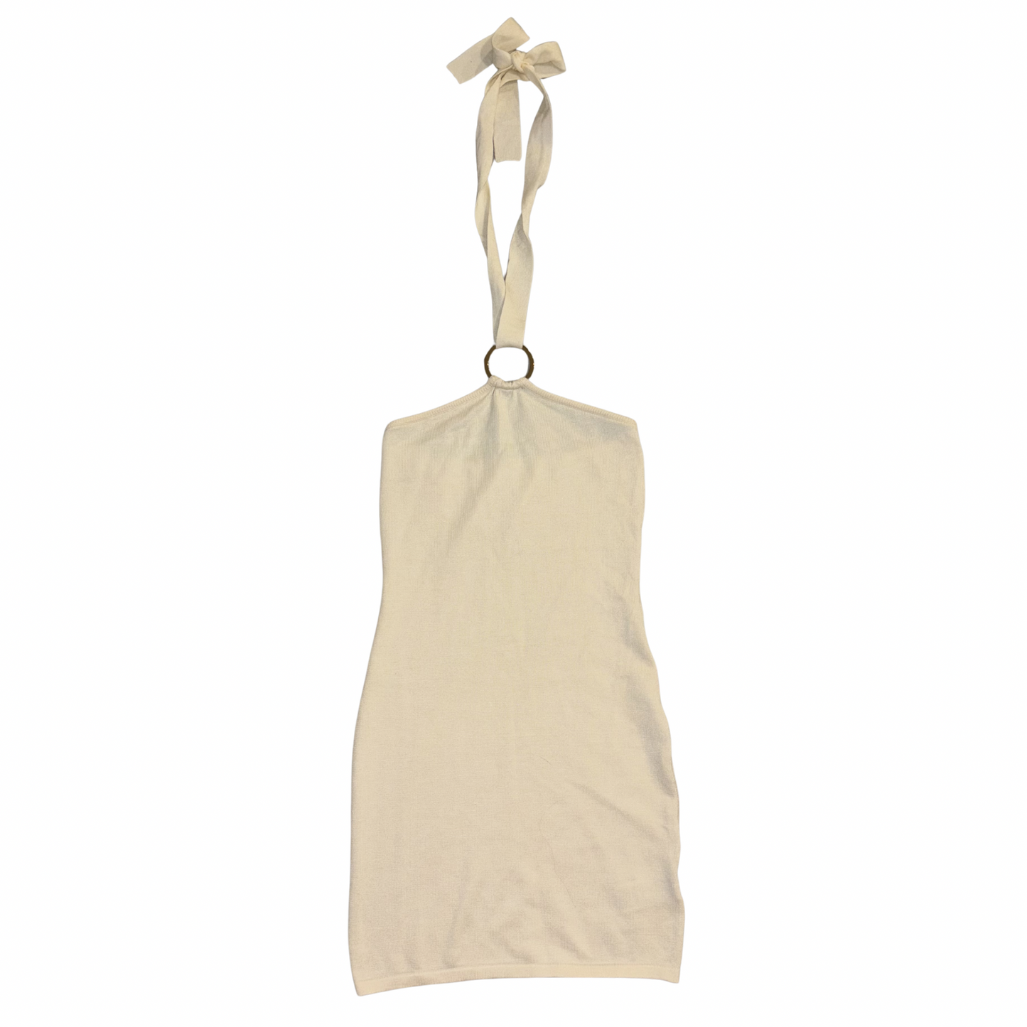 Cream Halterneck Mini Dress