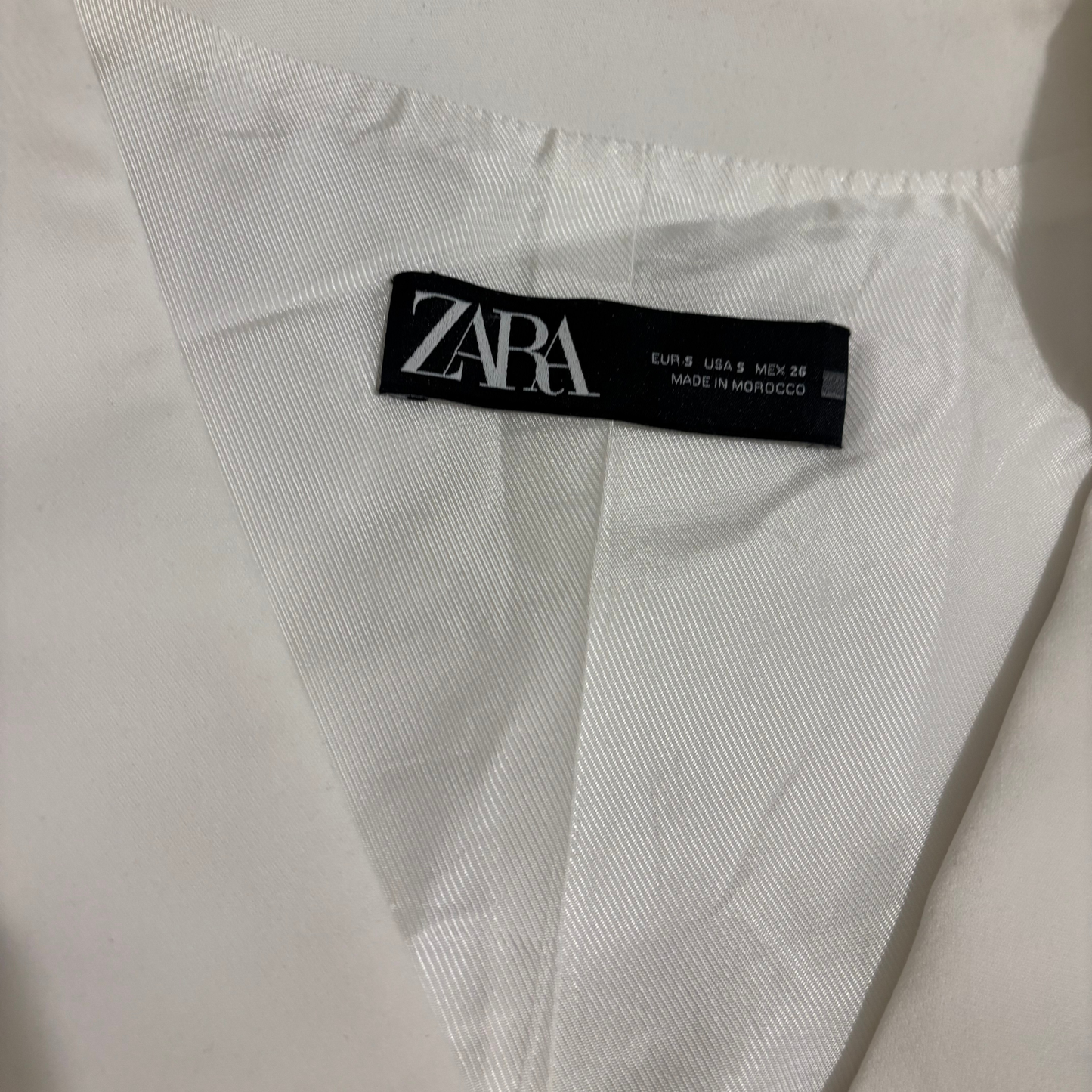 Zara White Button Up Waistcoat