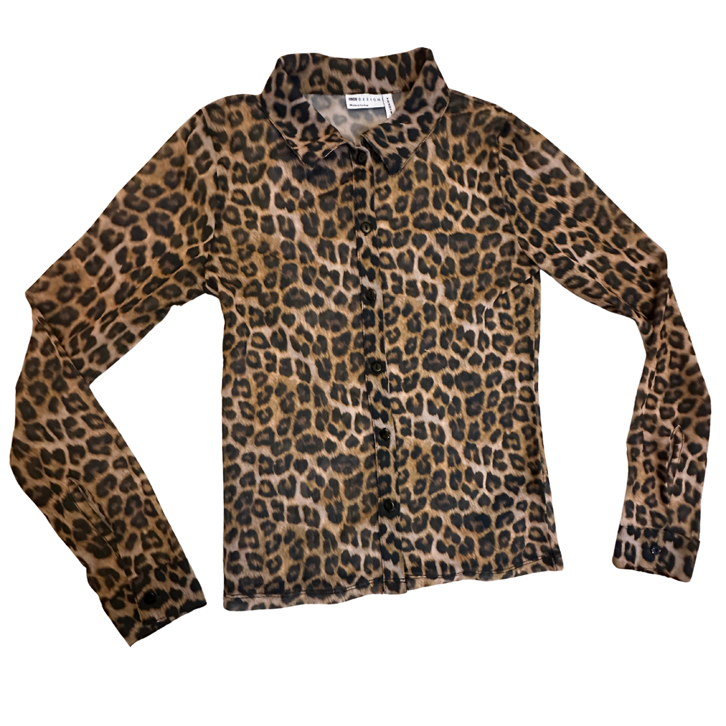 ASOS Sheer Leopard Print Shirt