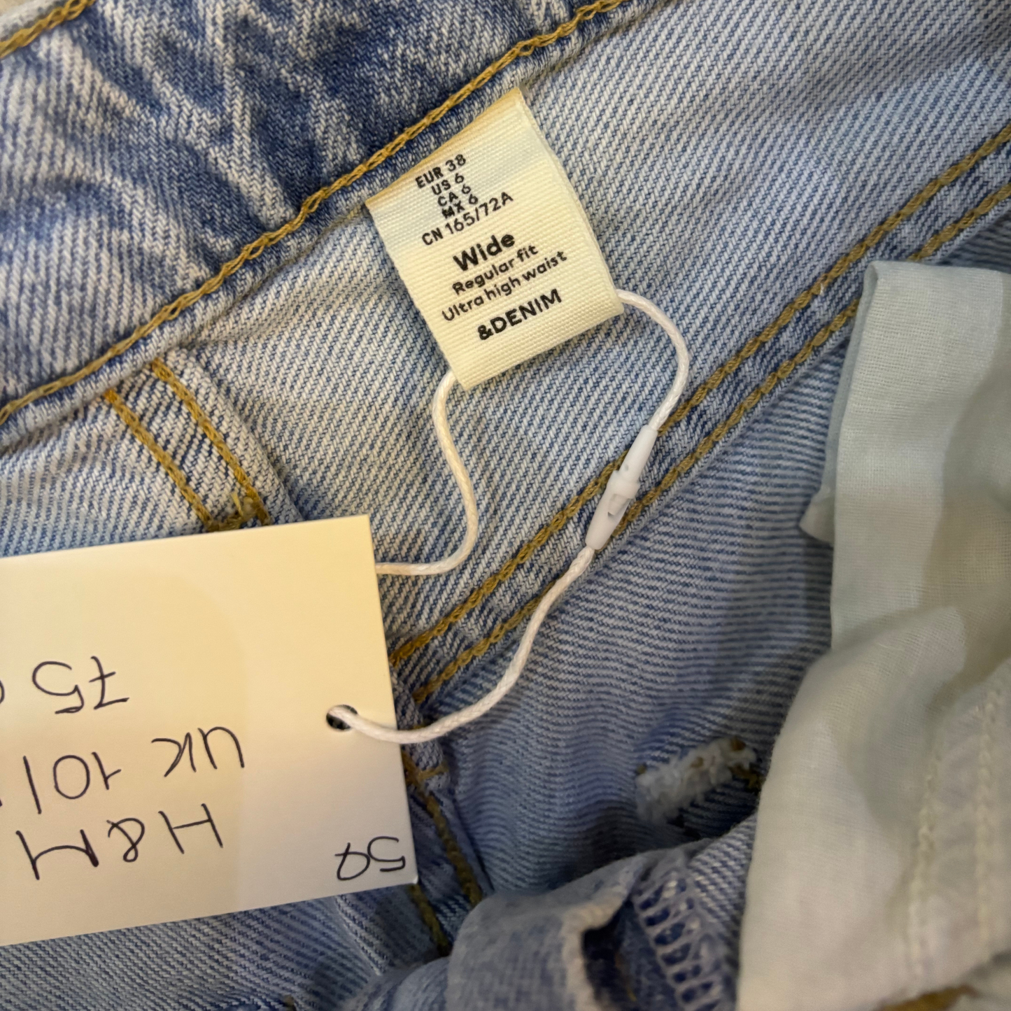 H&M Blue Wide Leg Jeans