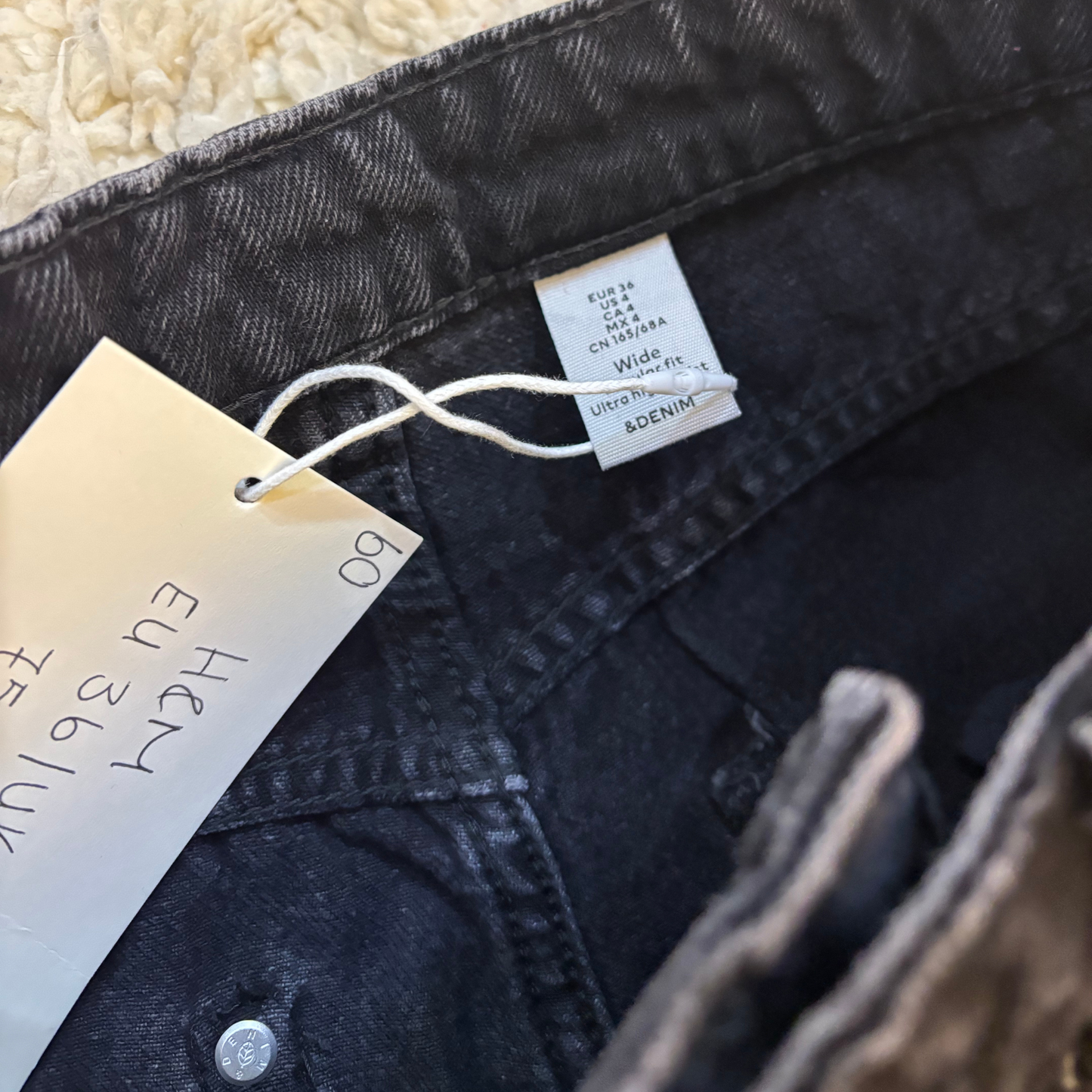 H&M Black Wide Leg Jeans