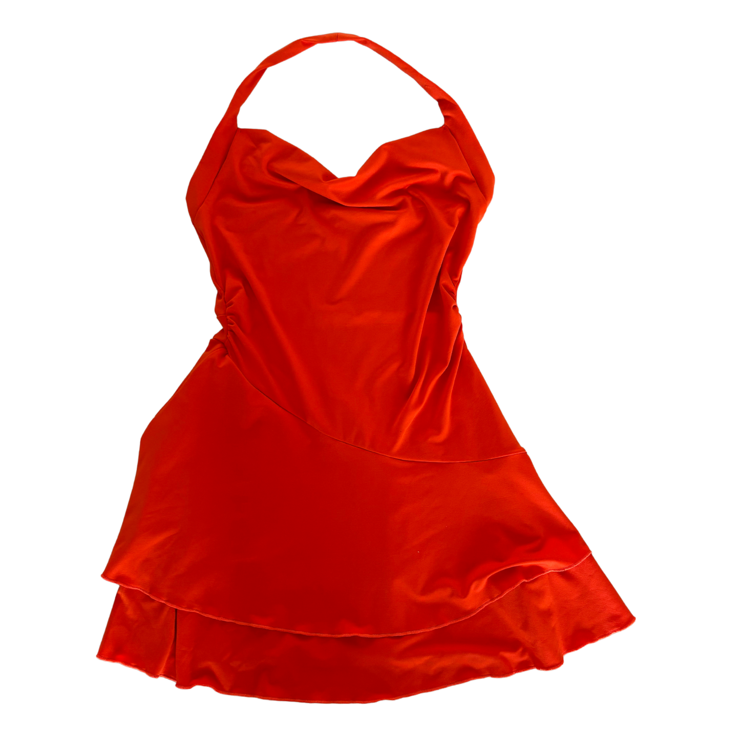 Orange Halterneck Mini Dress