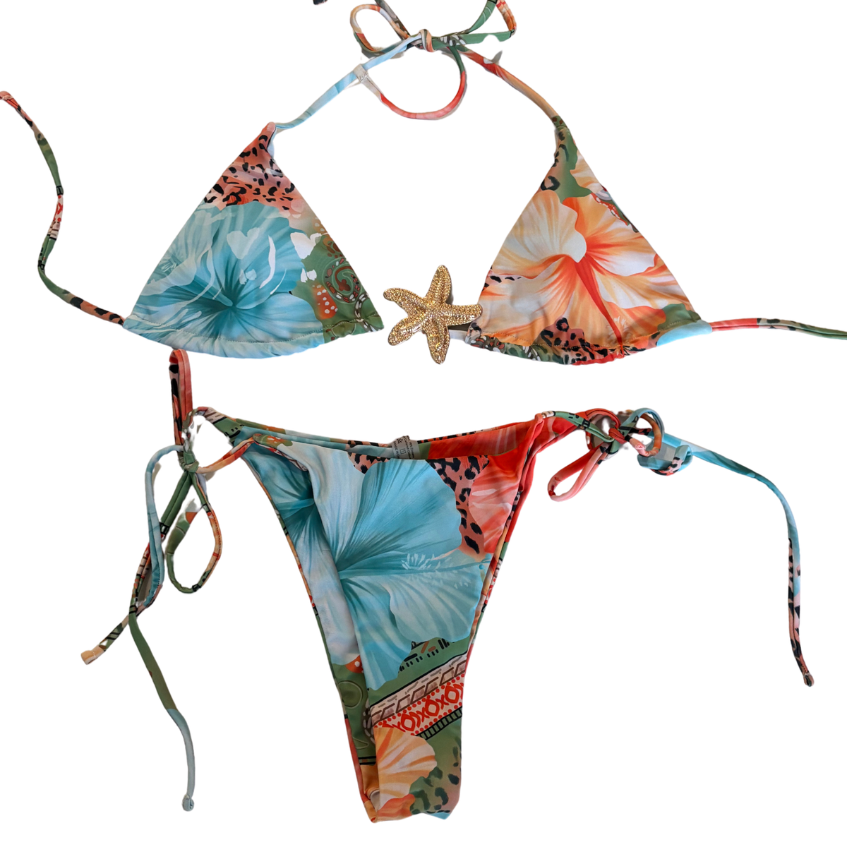 Bright Patterned Bikini Set