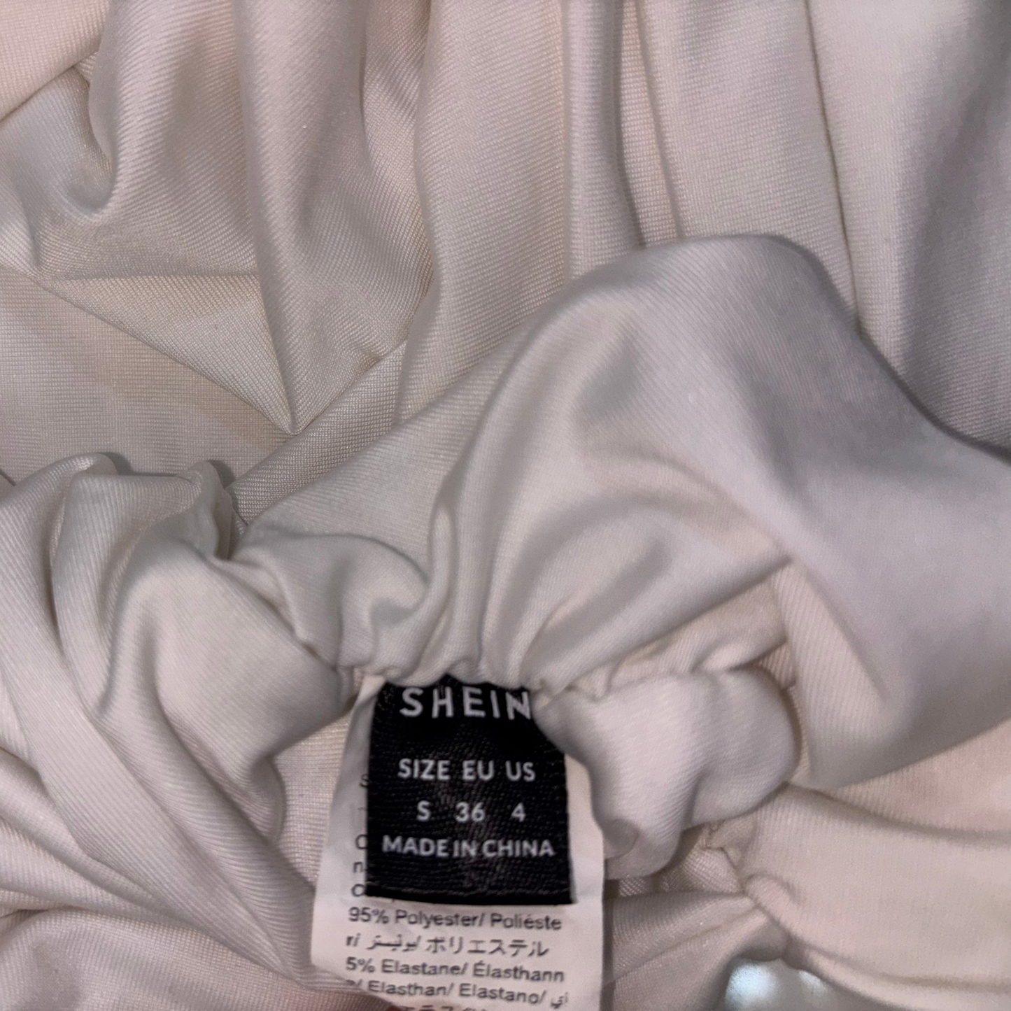 White Halterneck Ruched Mini Dress