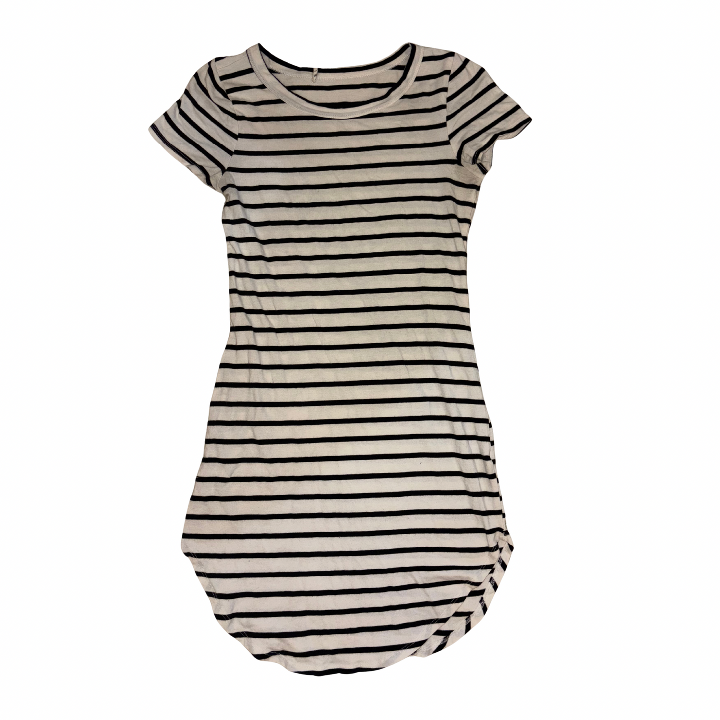 Heart & Hips Black & White Striped Mini Dress