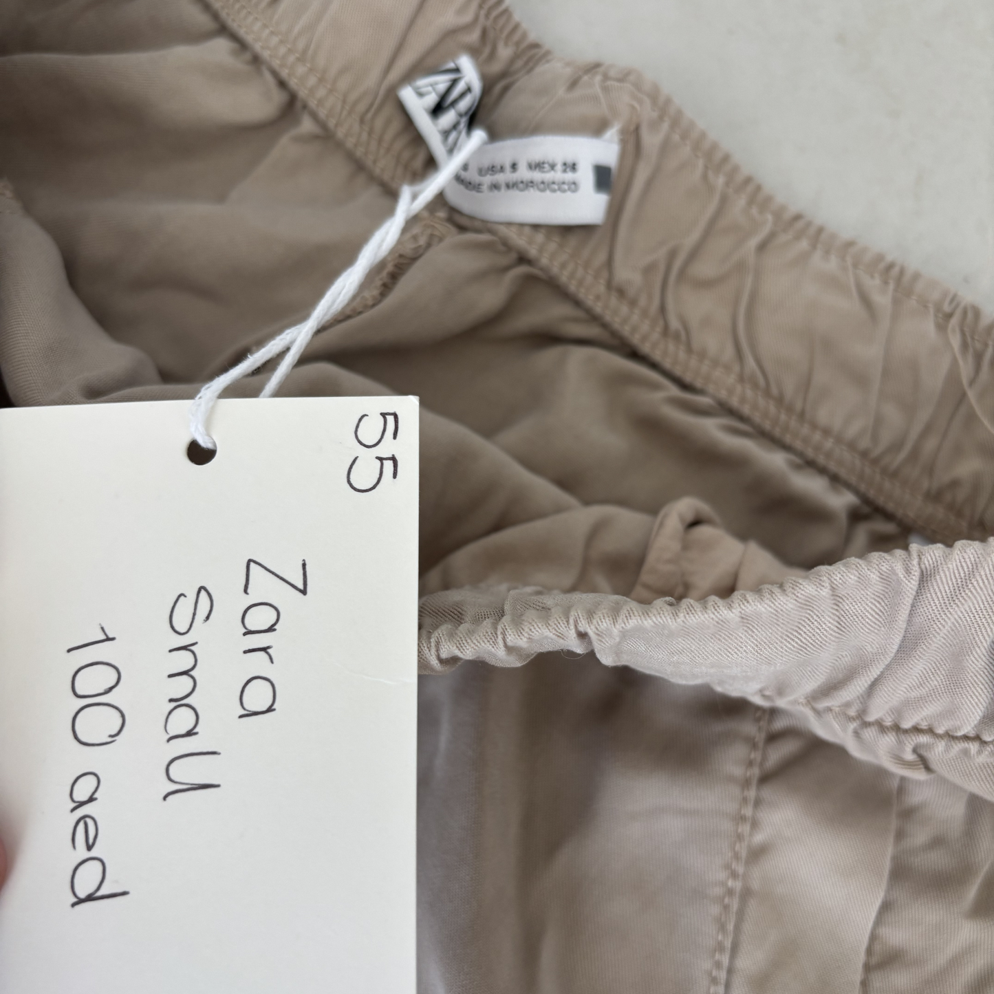 Zara Light Grey Linen Trousers