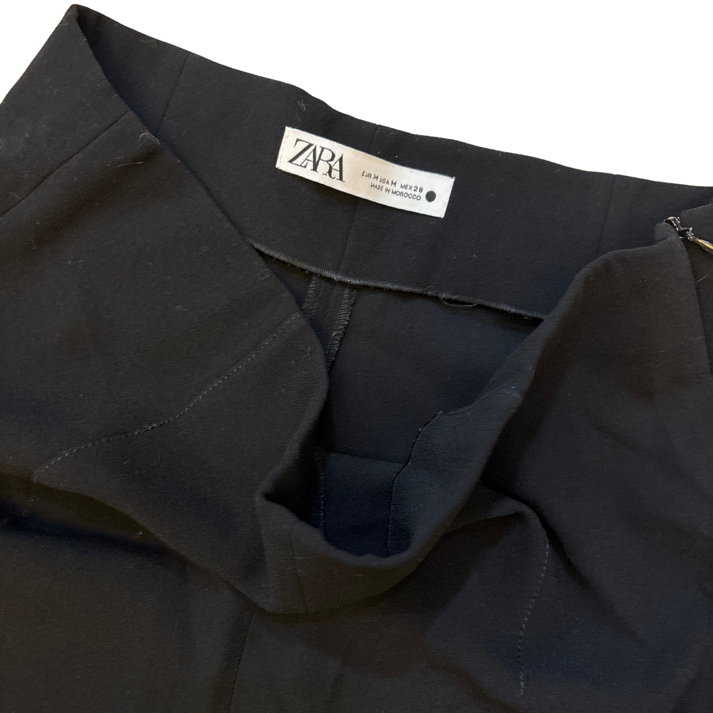 Zara Black High Waisted Trousers