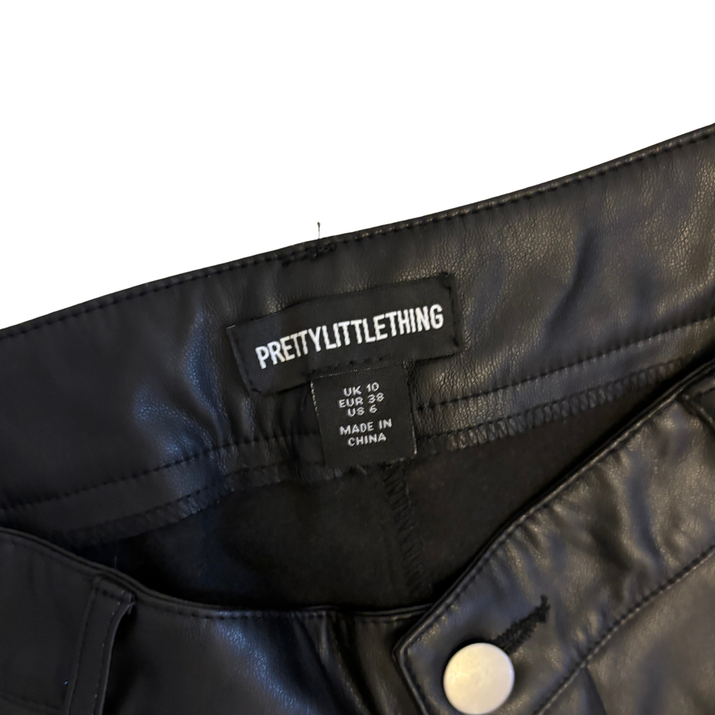 PLT Leather Seam Front Trousers