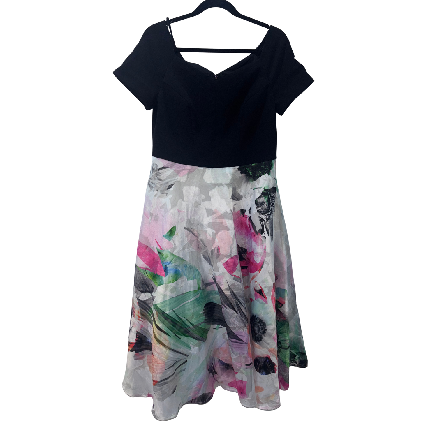 Coast Black Floral Midi Dress