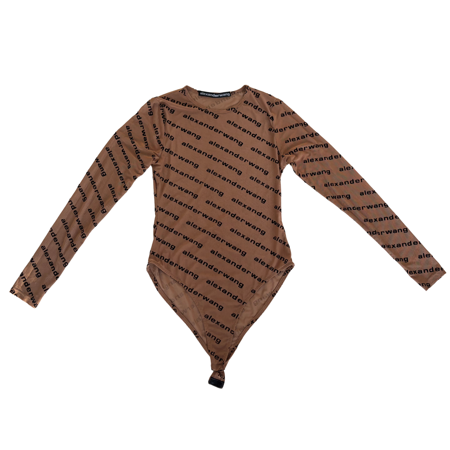 AW Monogrammed Sheer Bodysuit
