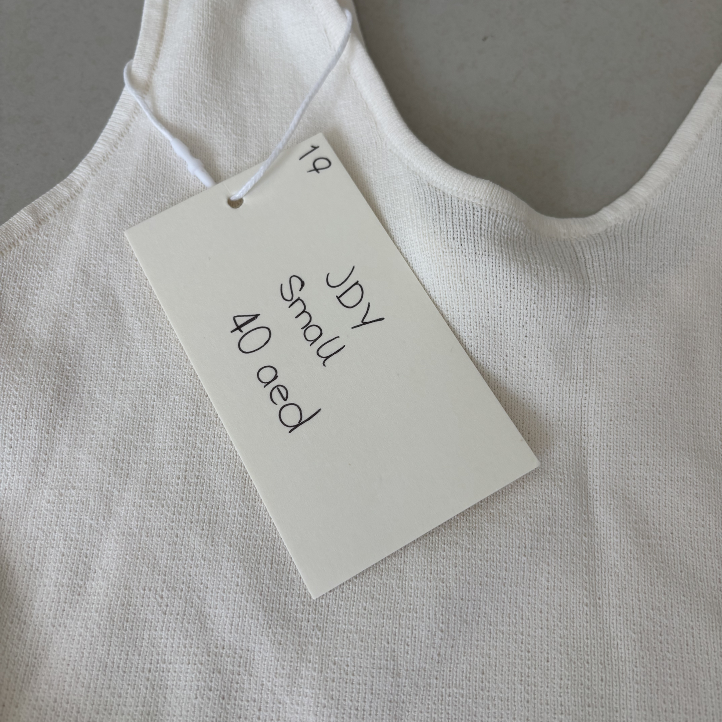 Jacqueline De Yong White Knit Top