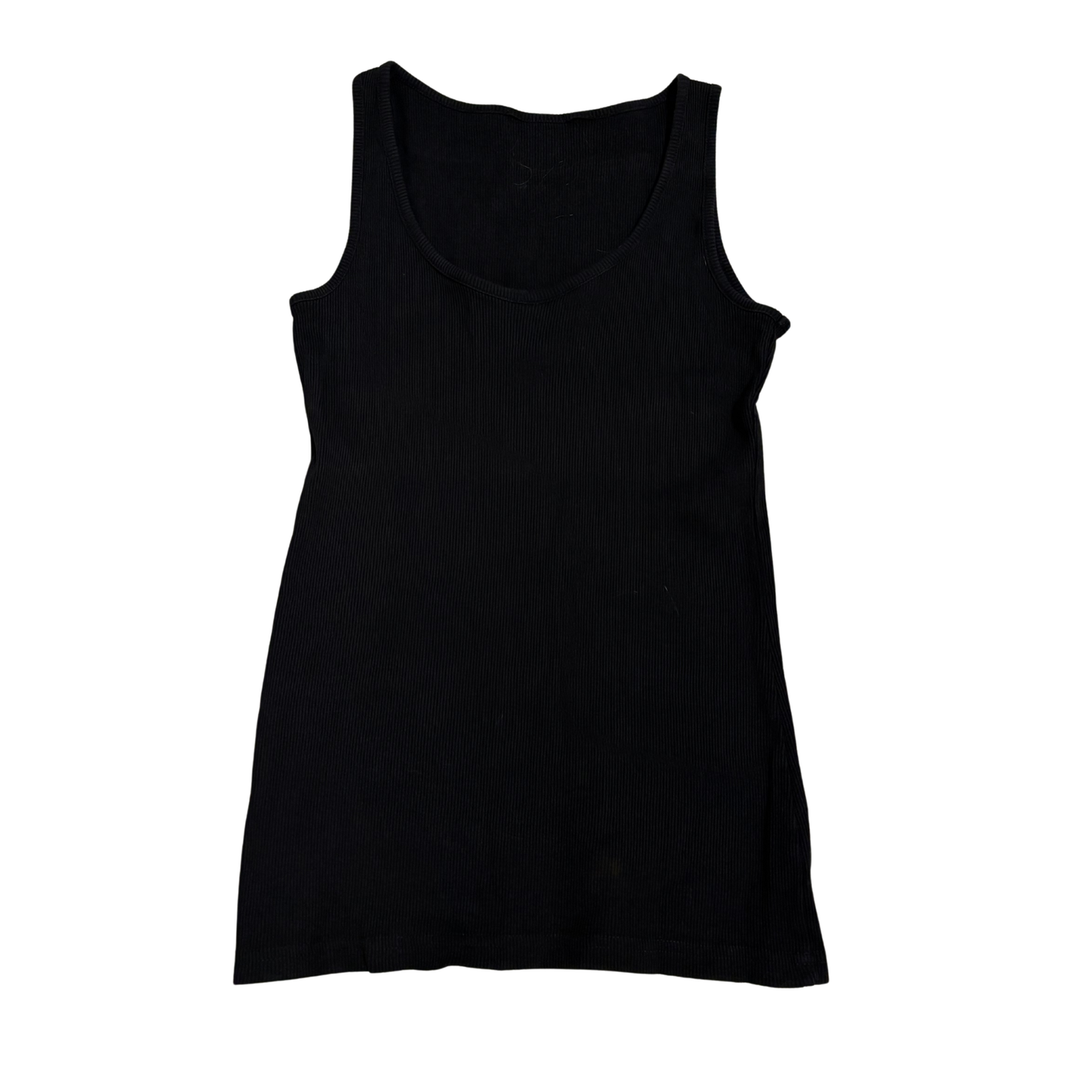 Black Ribbed Tank Top