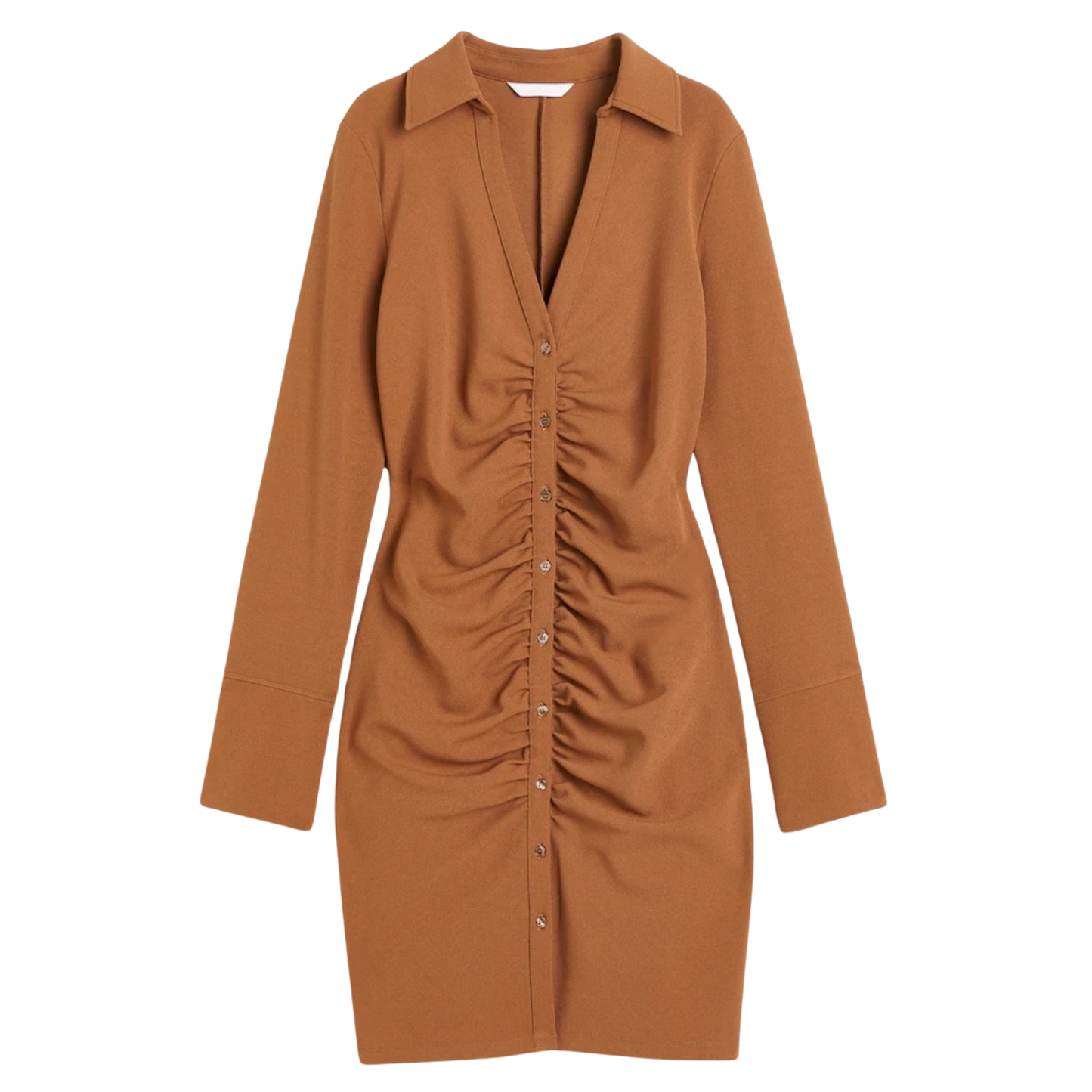 H&M Ruched Button-Up Dress
