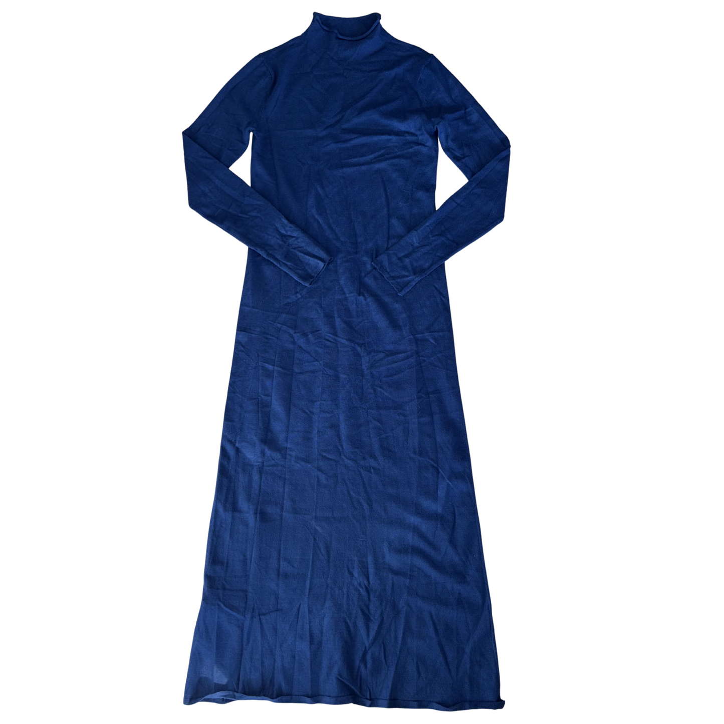 Mango Blue High Neck Maxi Dress