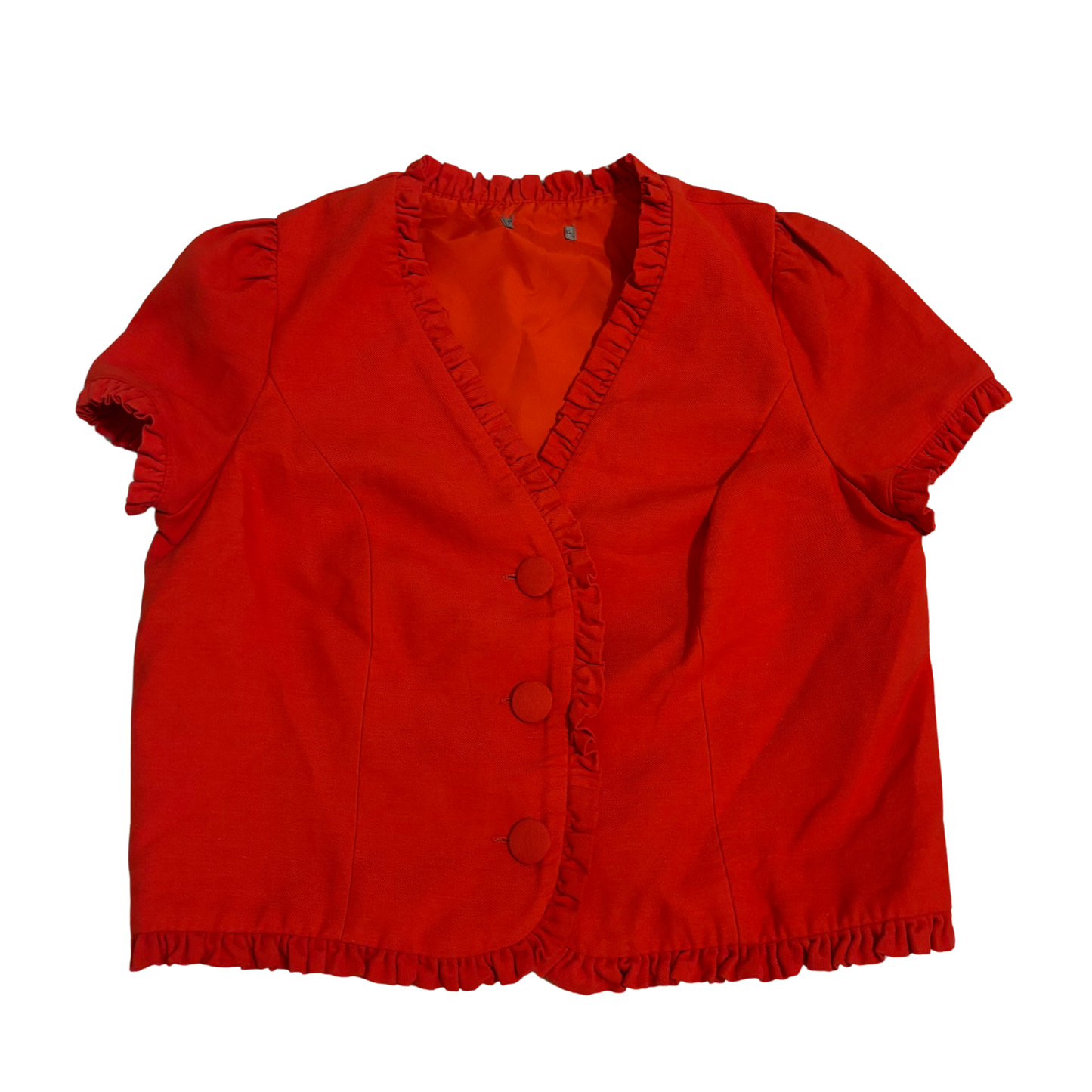 River Island Red Button Up Top
