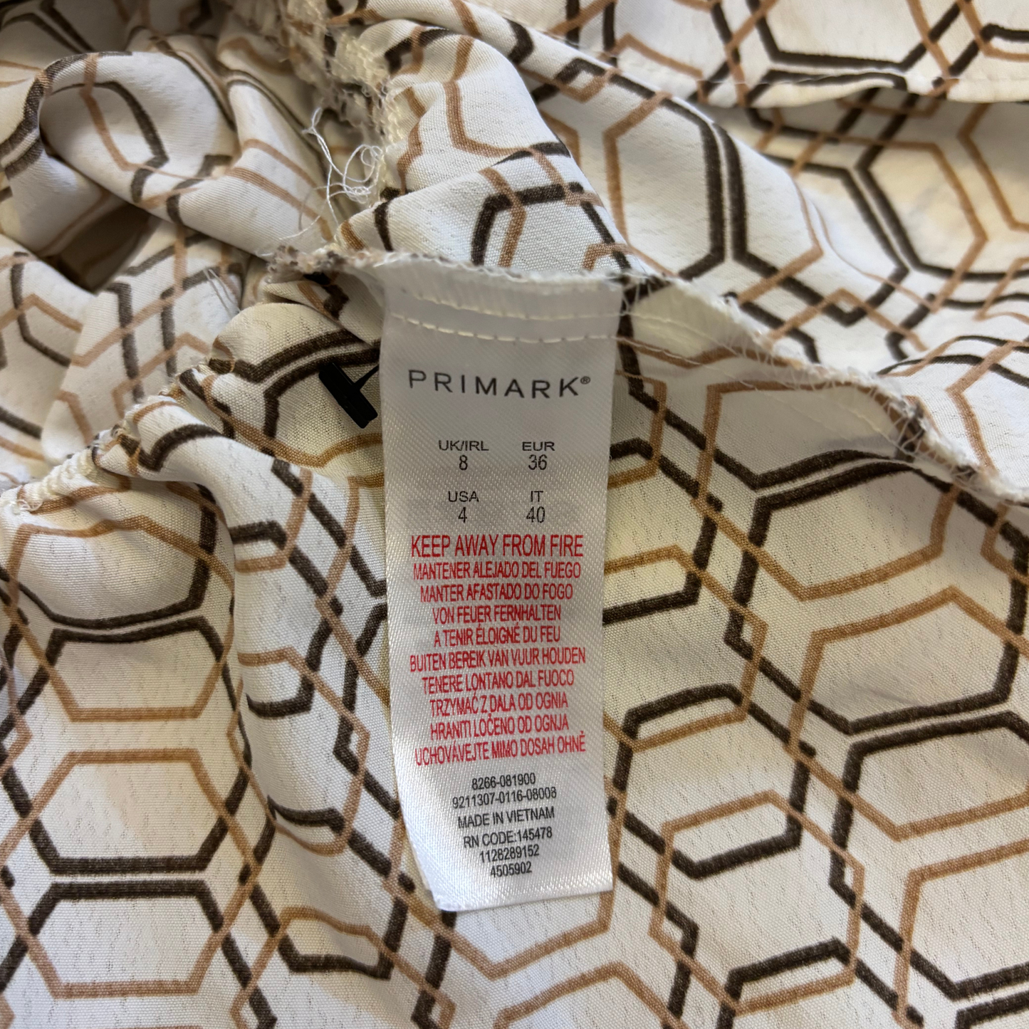 Geometric Pattern Satin Shirt