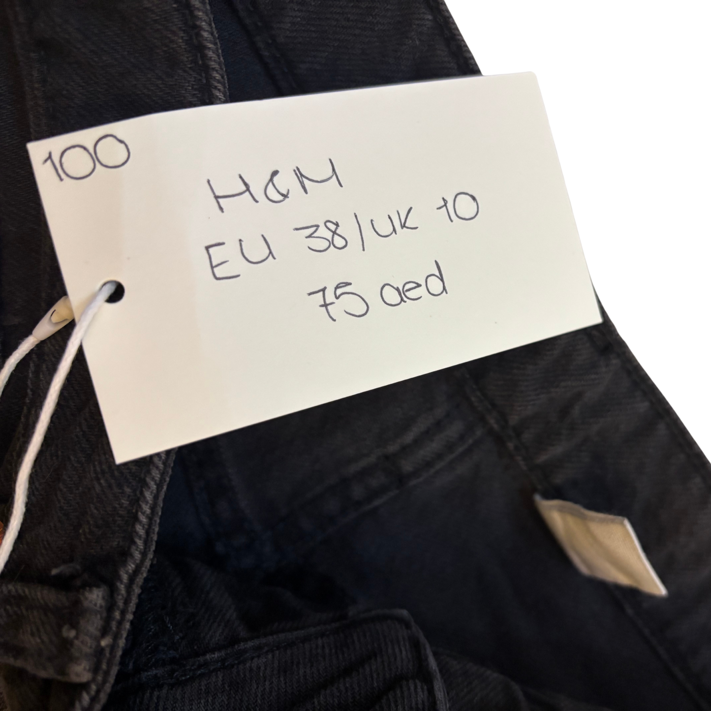 H&M Black Wide Leg High Waisted Jeans