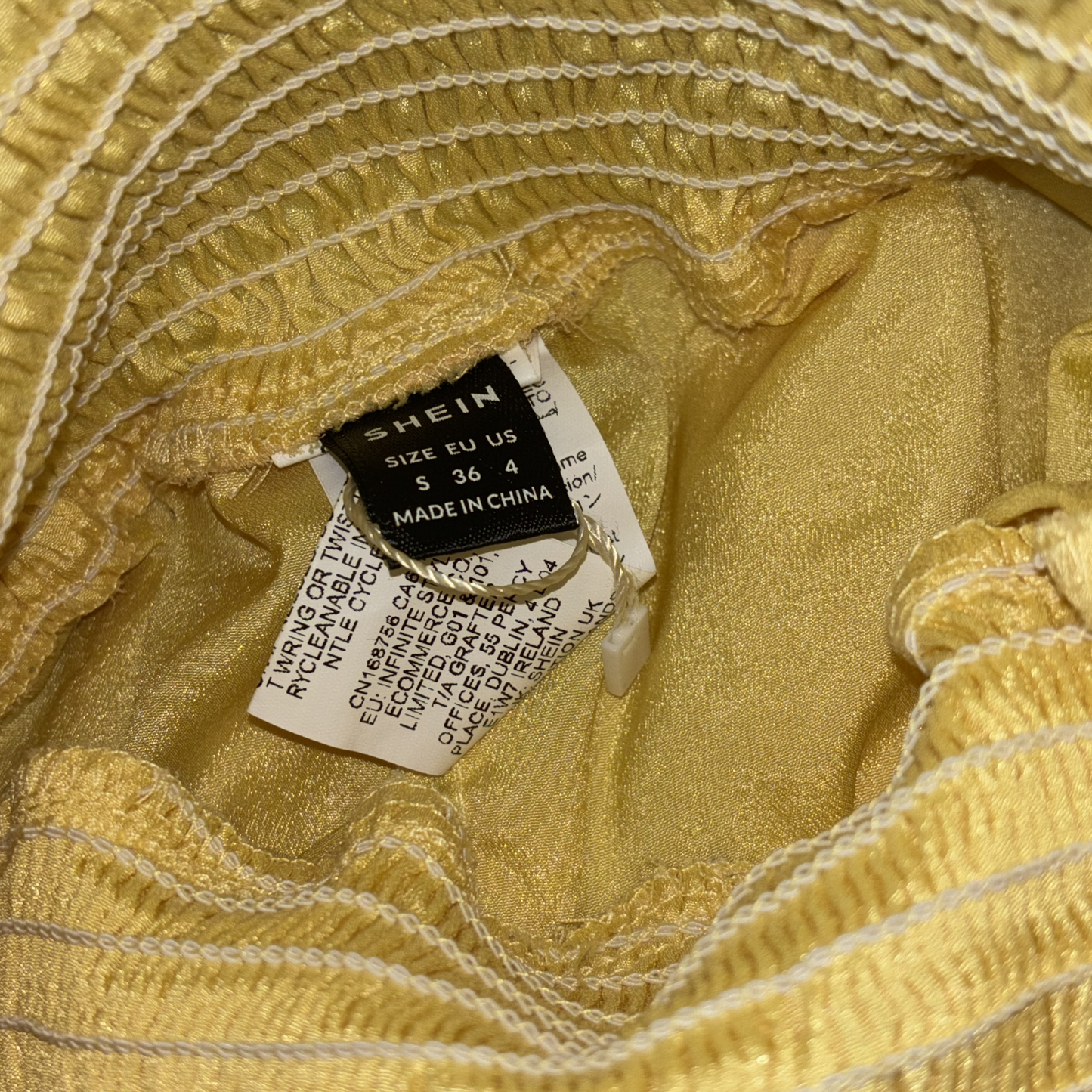 Yellow Ruched Flowy Mesh Mini Skirt