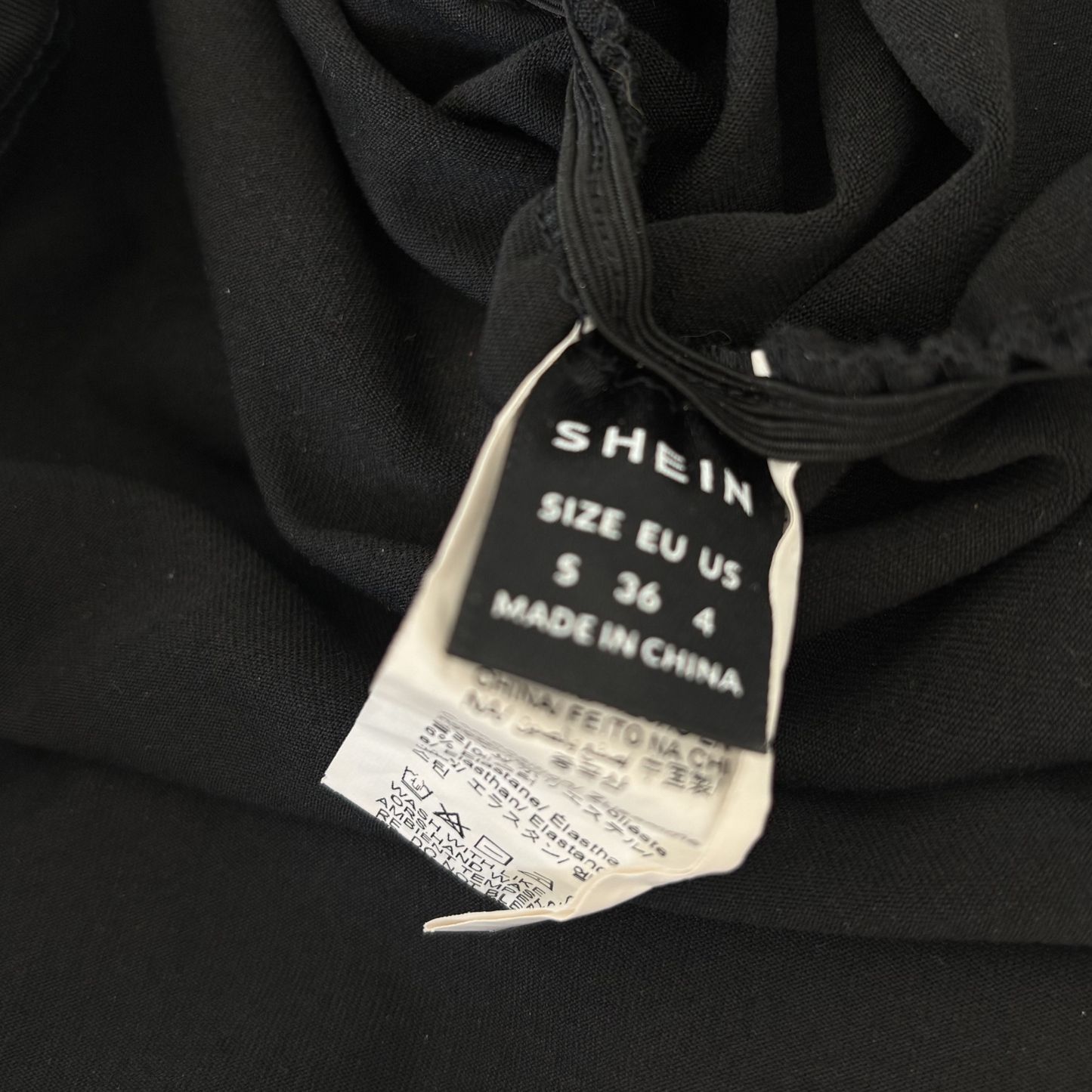 Black Bandeau Deep Neck Mini Dress