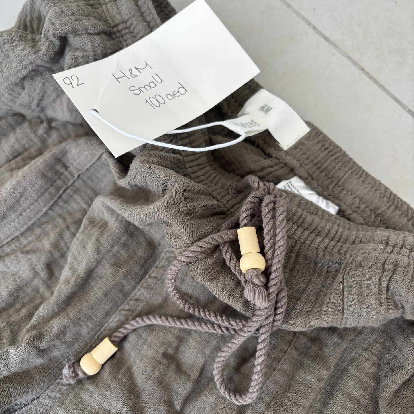 H&M Khaki Linen Trousers