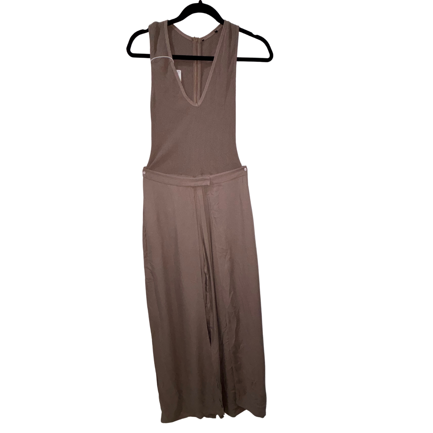 Zara Brown Wrap-Over Jumpsuit