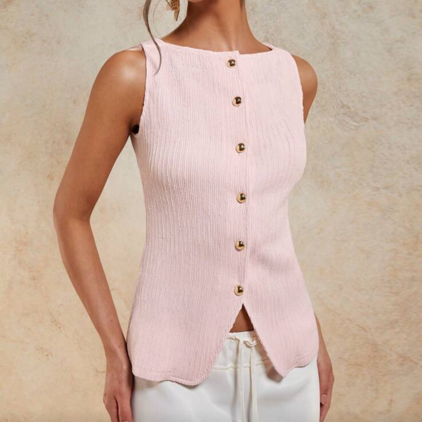 Pink Textured Top