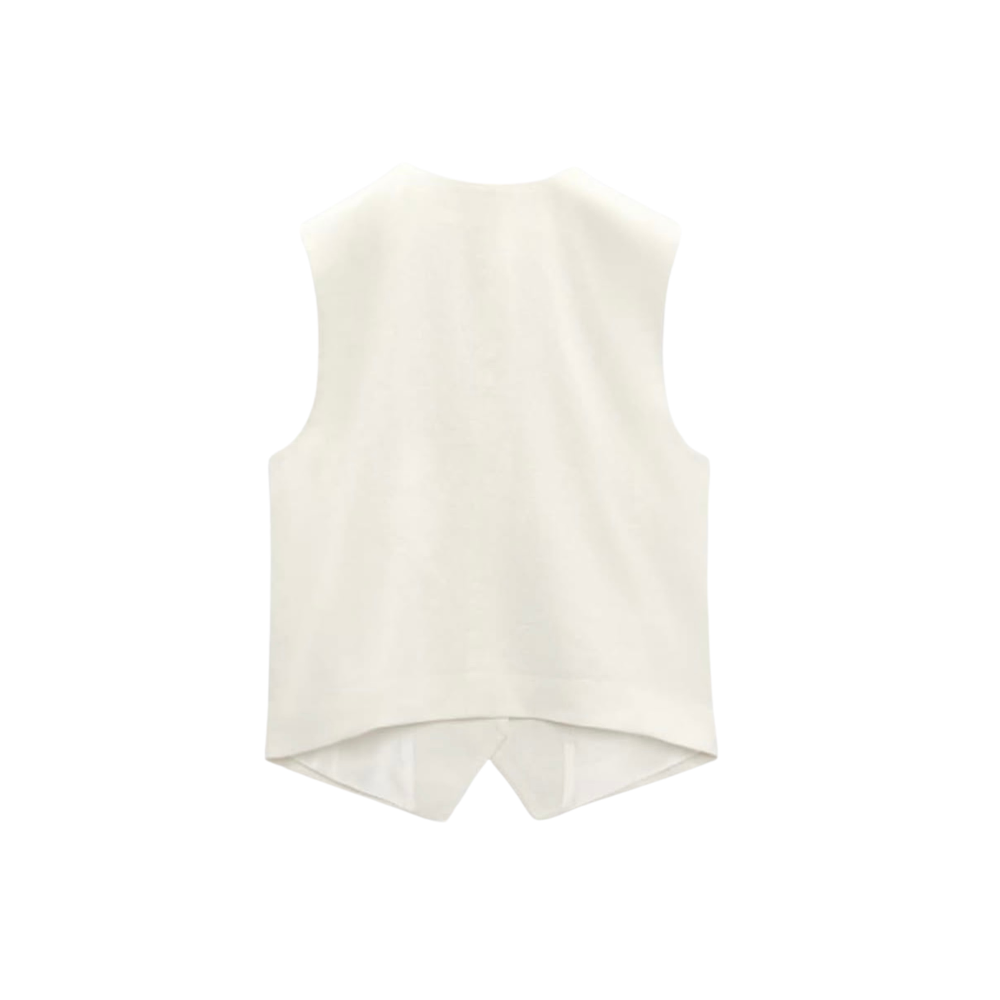 Zara Cream Button-Up Waistcoat