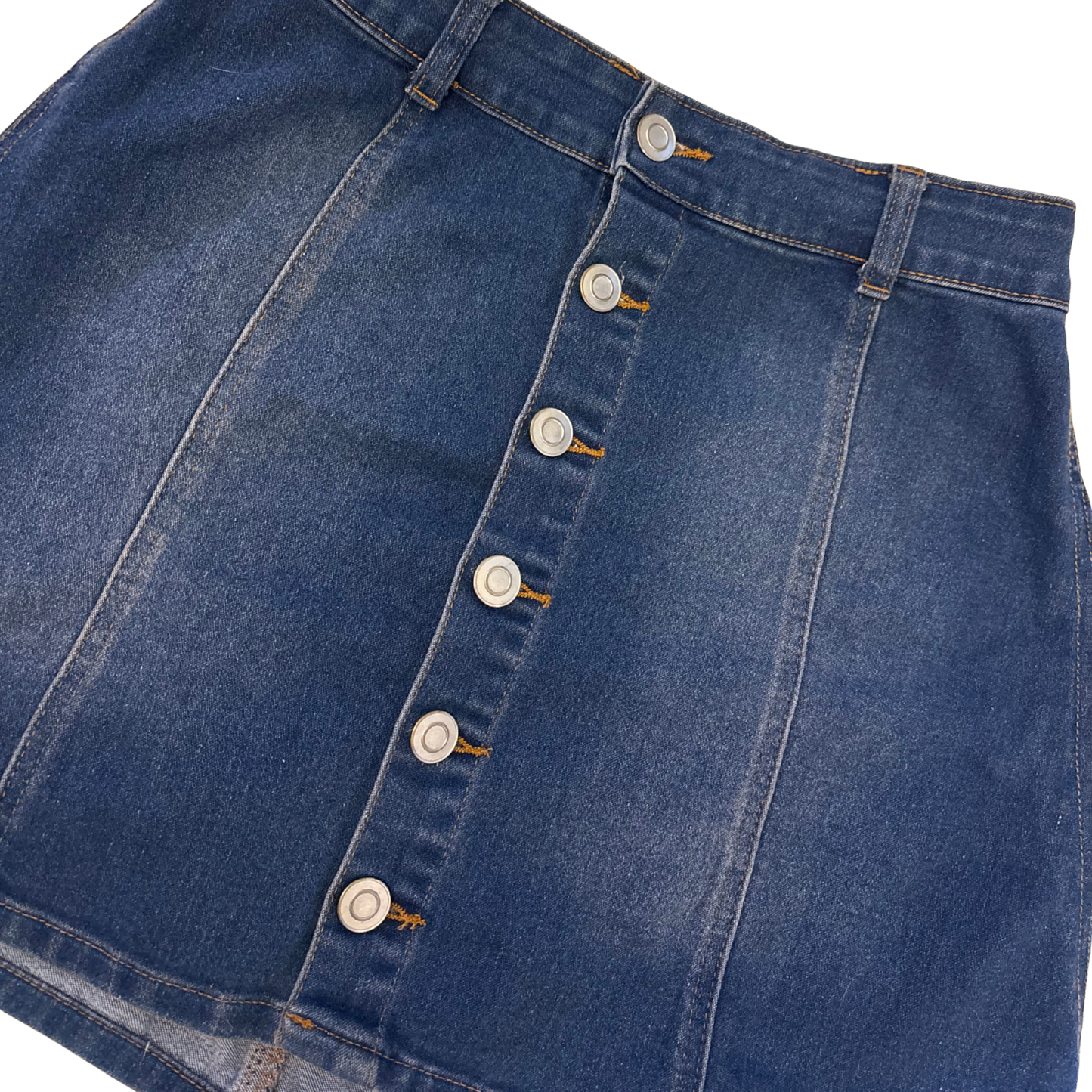 Button Up Denim Skirt