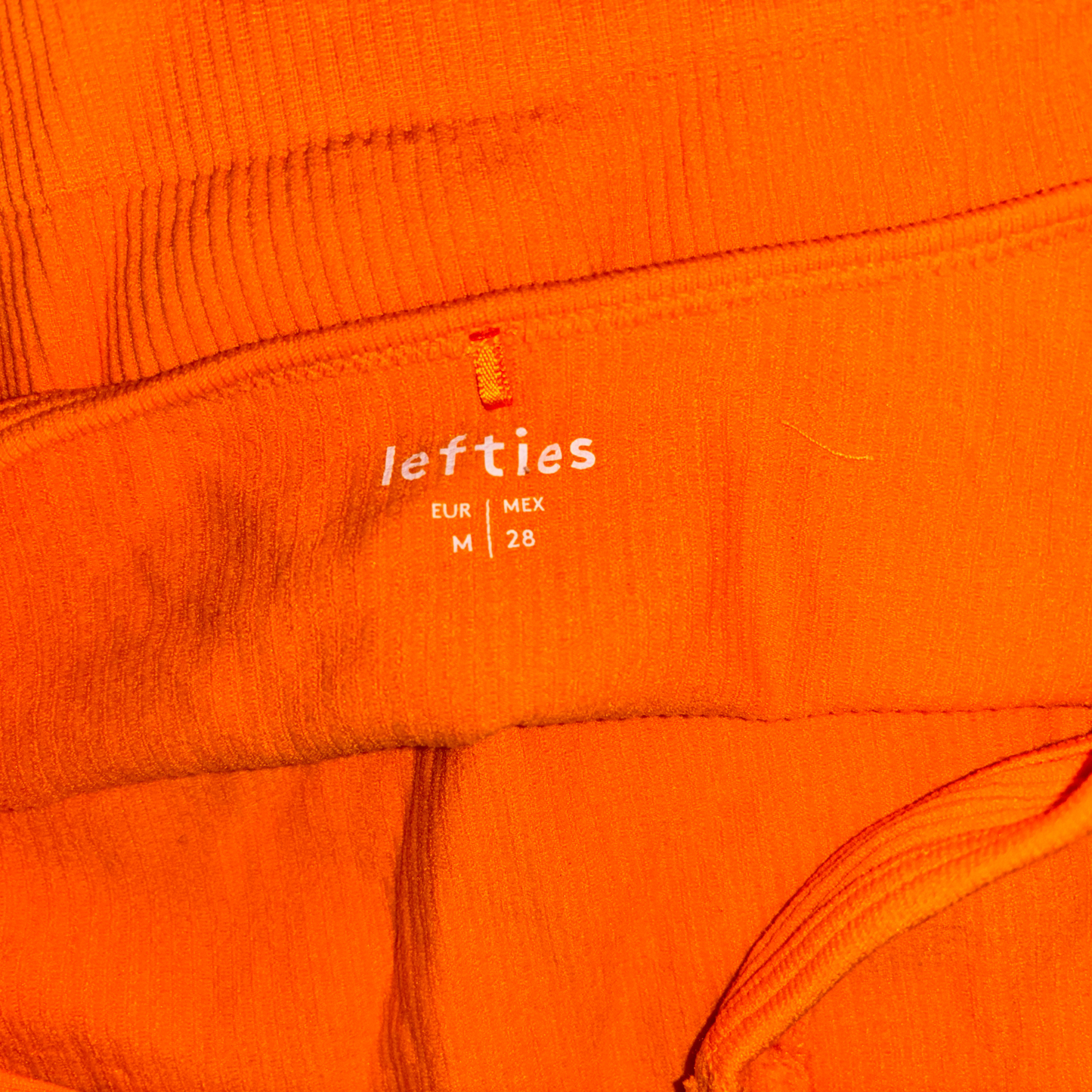 Lefties Orange Ribbed Sports Crop Top