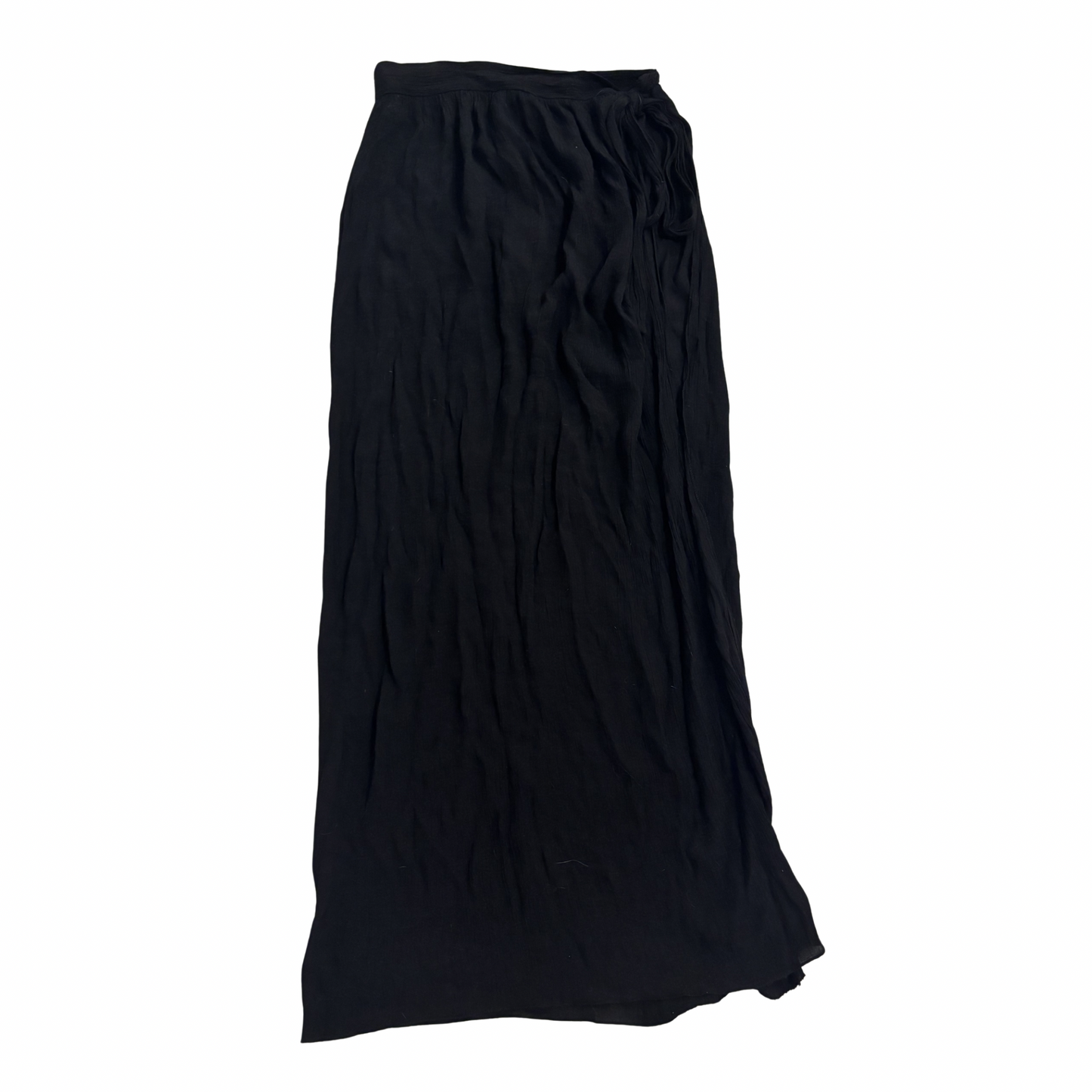 Black Sheer Tie Knot Maxi Skirt