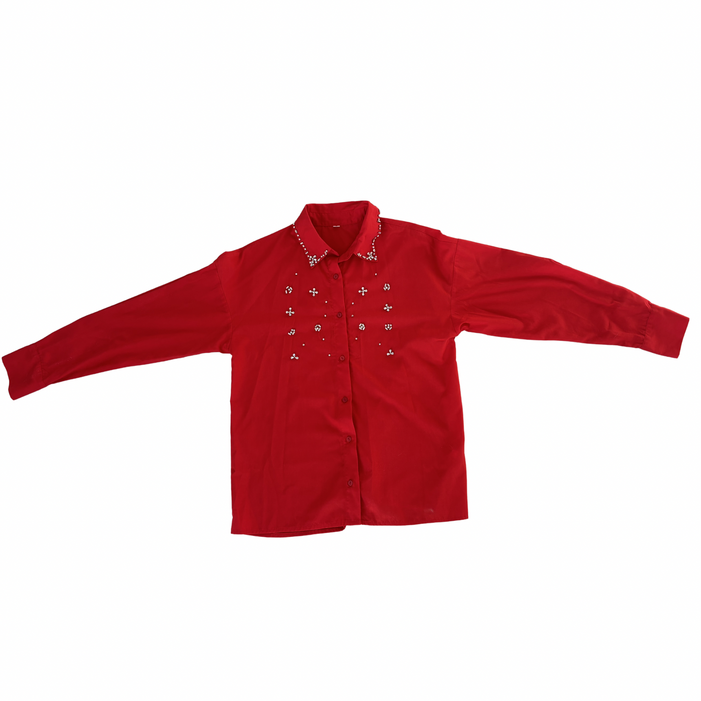 Red Embellished Shirt