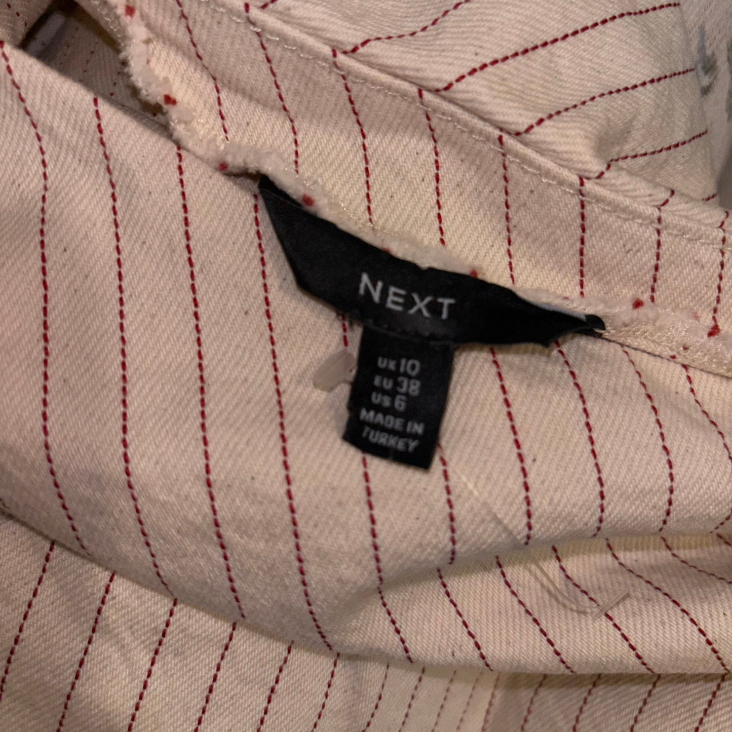 Next Pinstripe One Shoulder Top