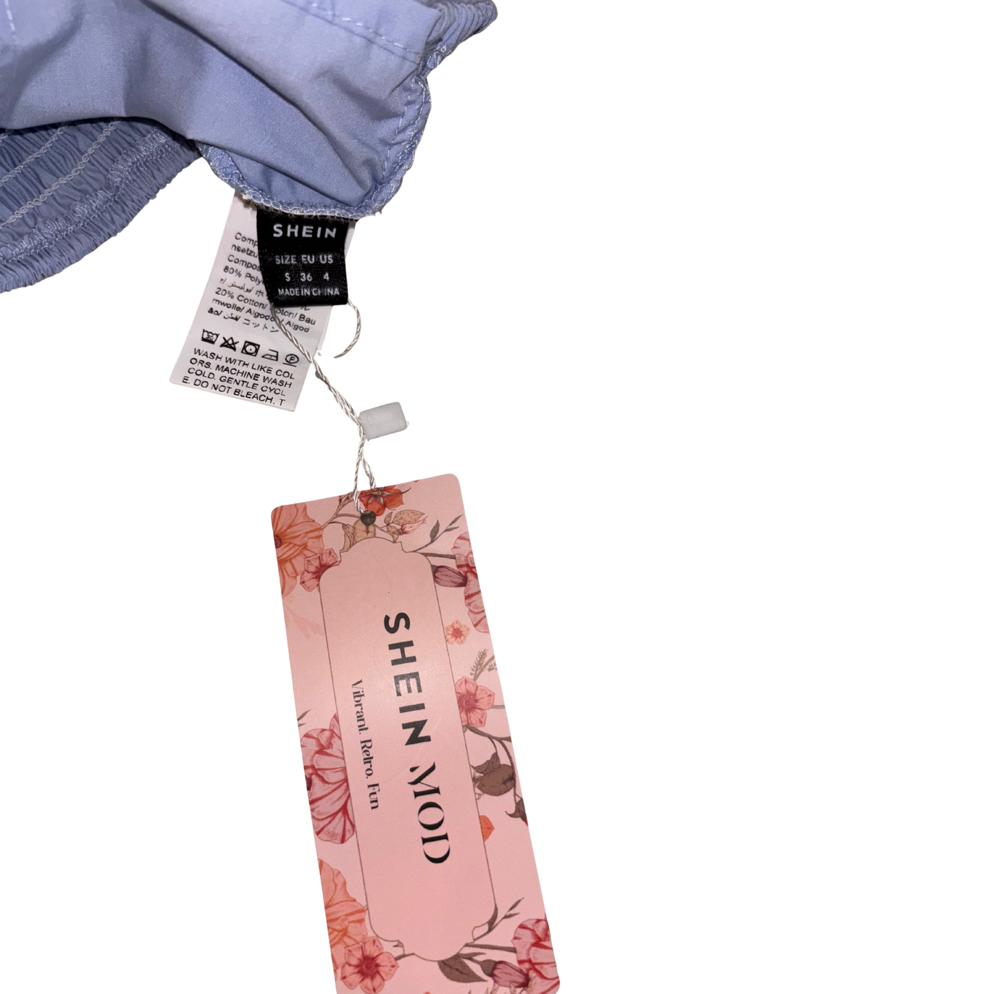 Blue Bow Front Crop Top