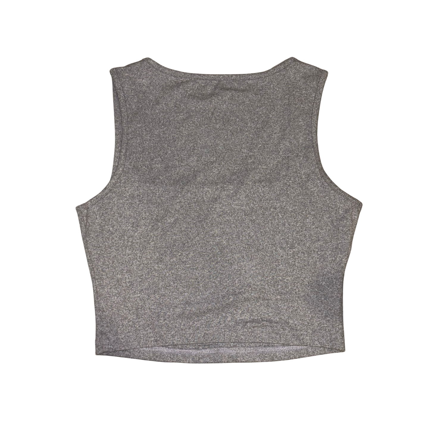 Grey Square Neck Crop Top