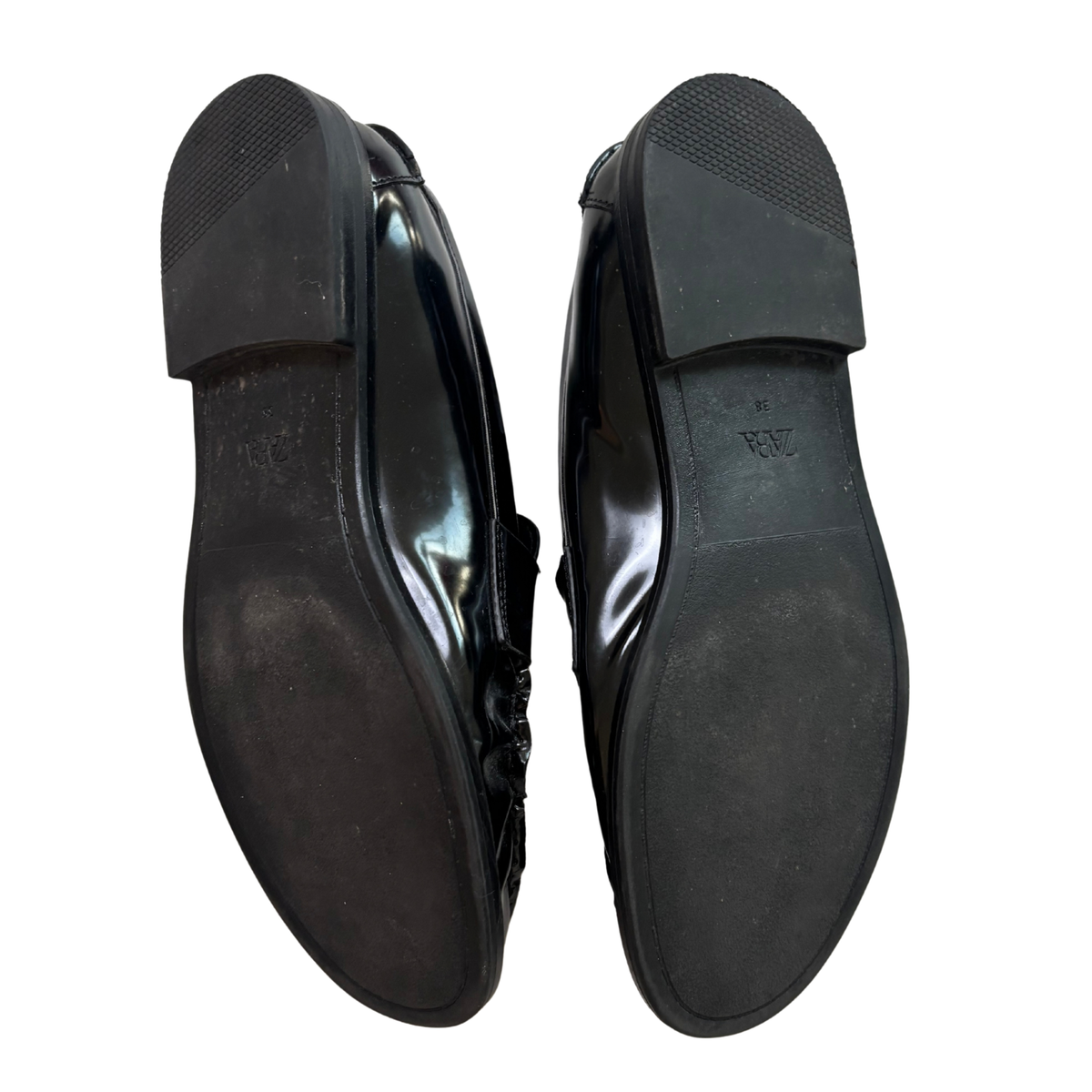 Zara Black Patent Loafers