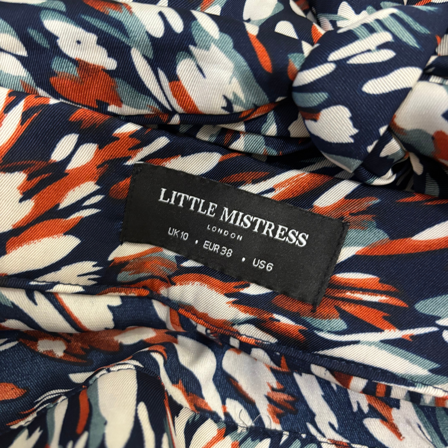 Little Mistress Abstract Print Wrap Skirt