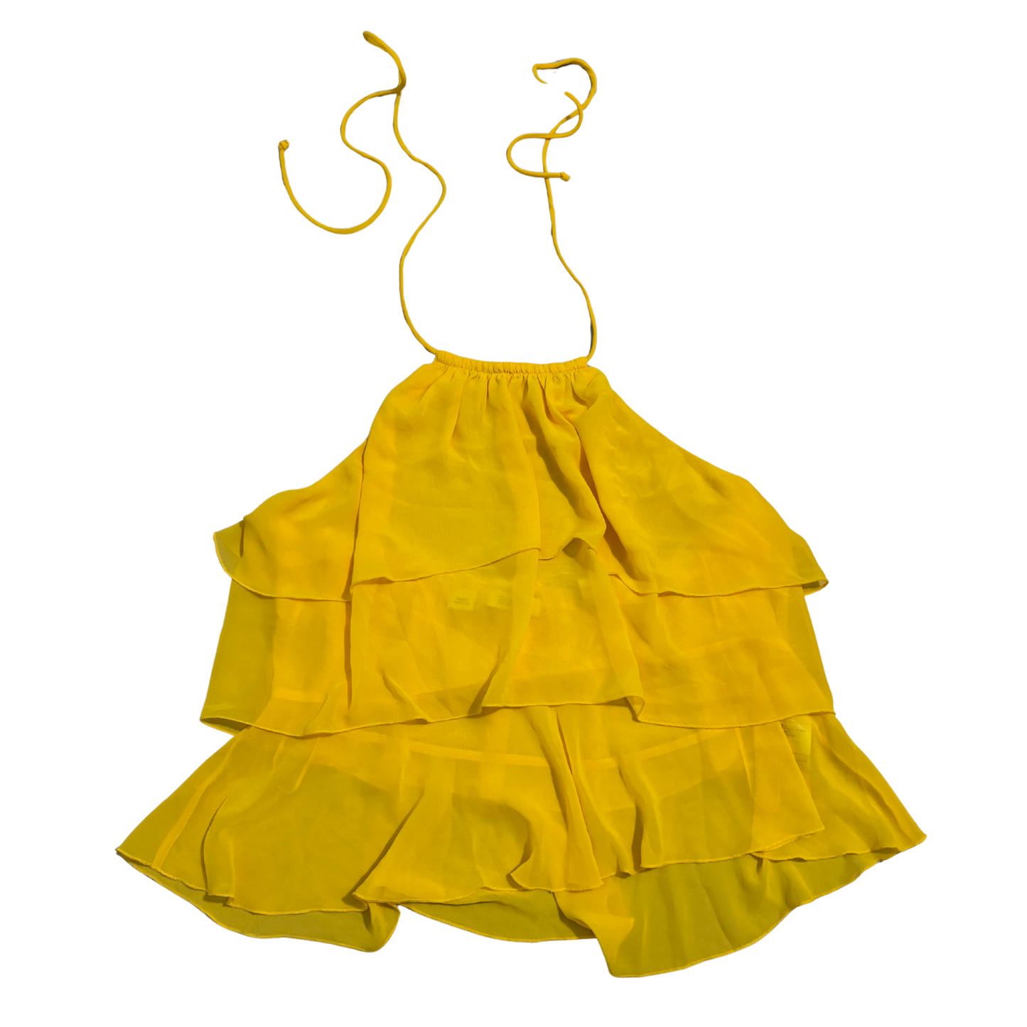Yellow Flowy Halterneck Top