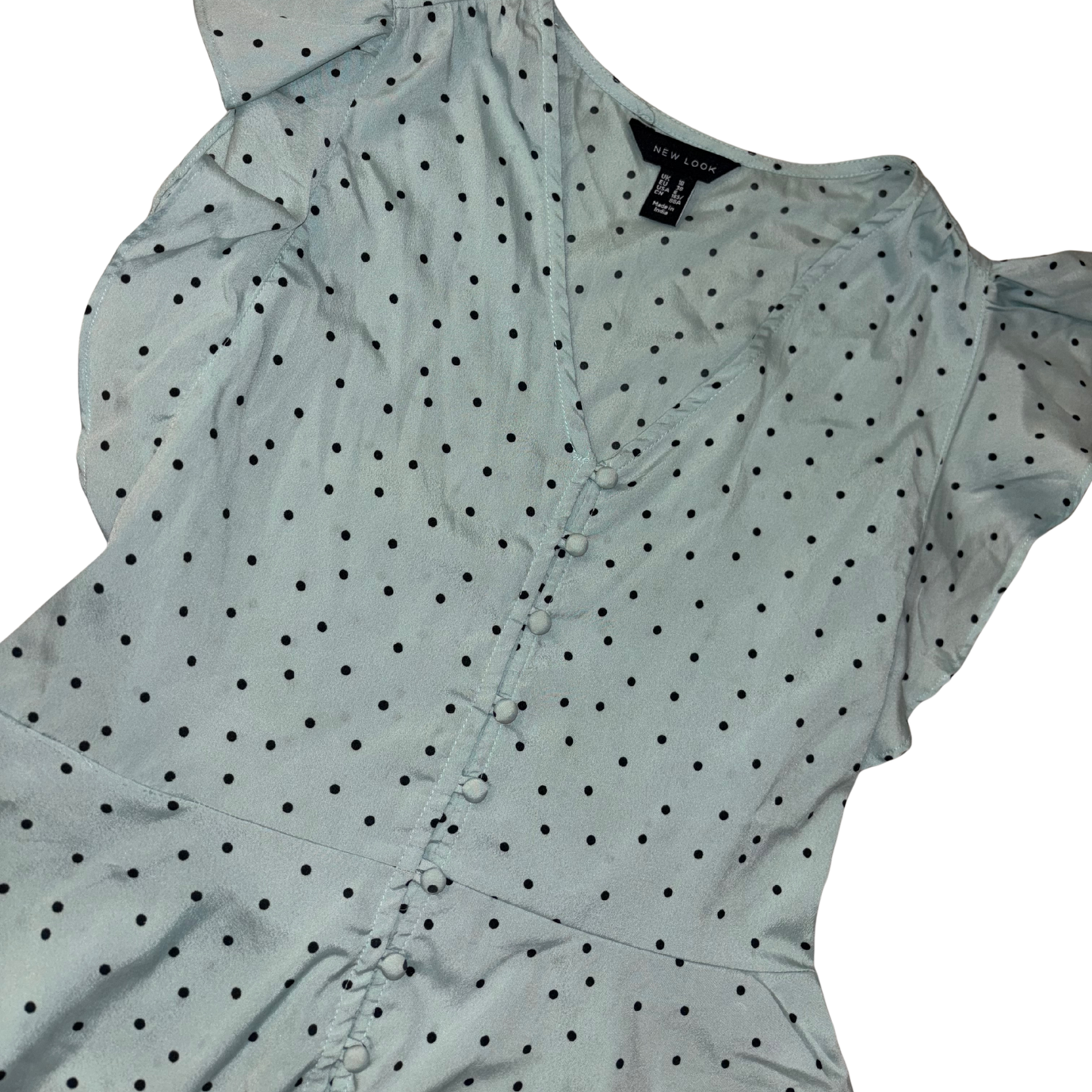 New Look Blue Polka Dot Top