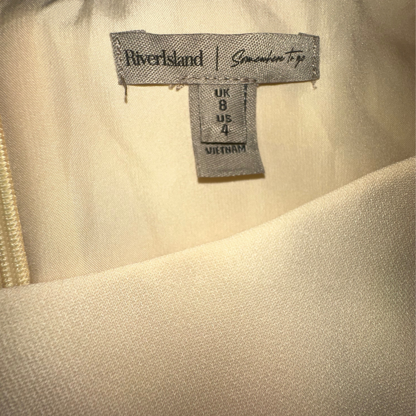 River Island Yellow Embellished Mini Dress