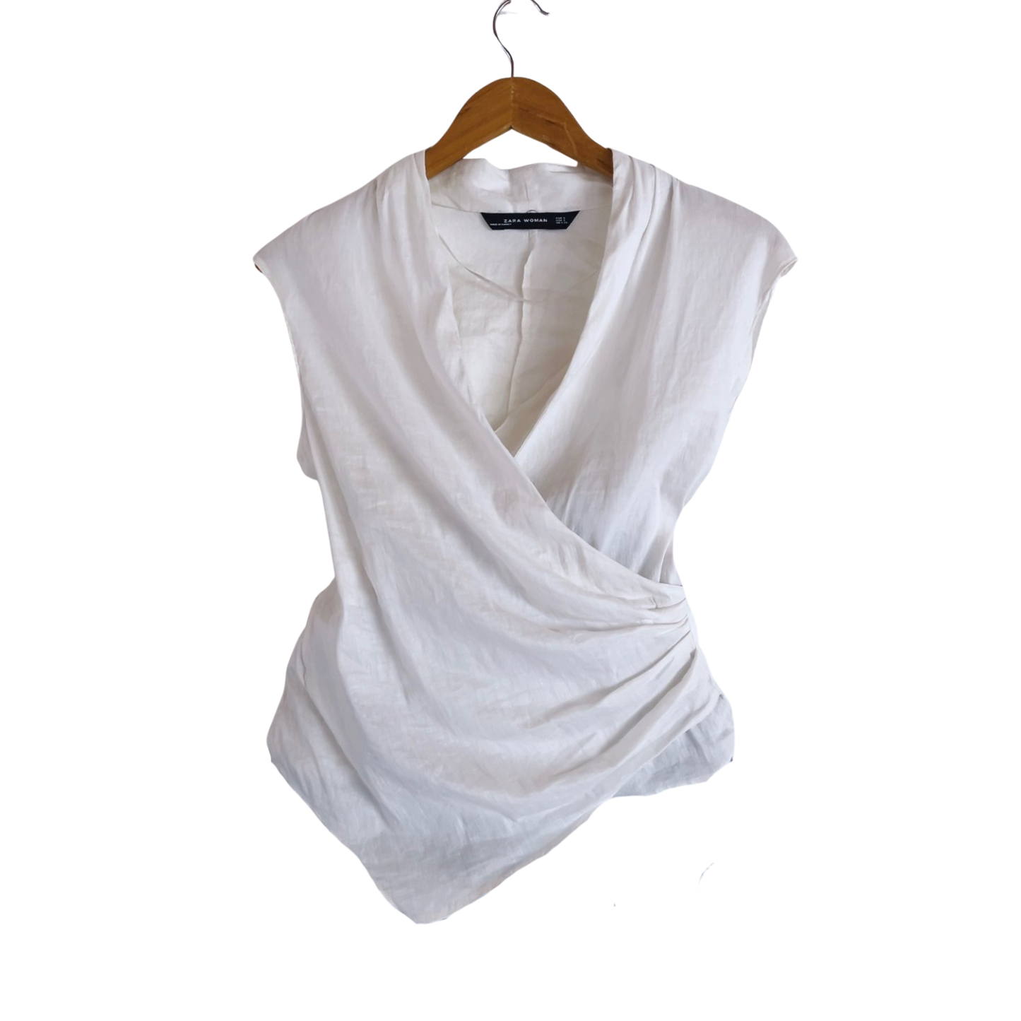 Zara Draped Linen Top